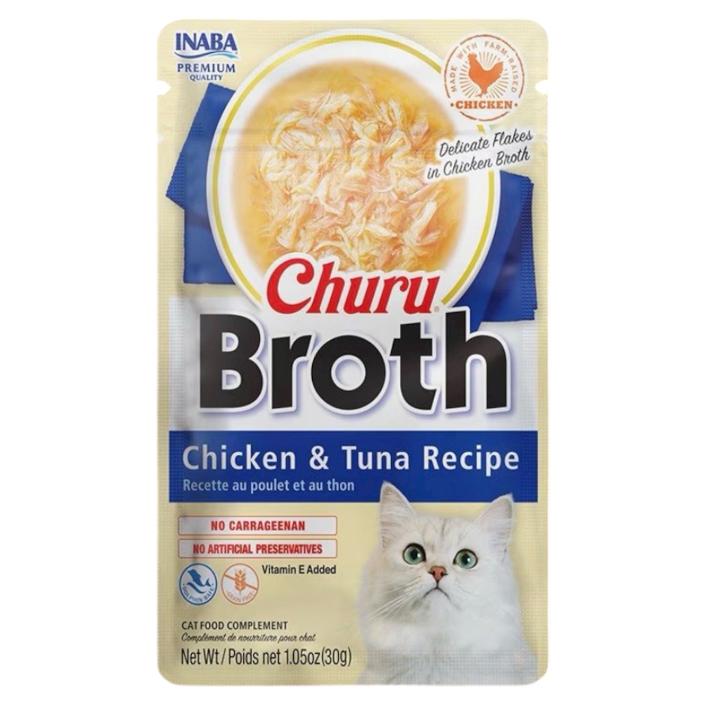 Inaba Churu Broth Cat Lickable Treat, 1.4-oz pouch