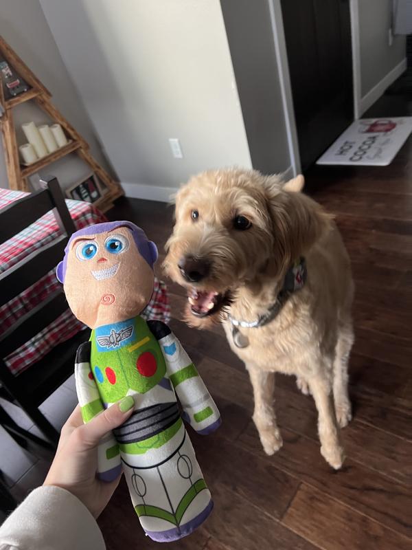 Pixar Buzz Lightyear Bottle Plush Squeaky Dog Toy