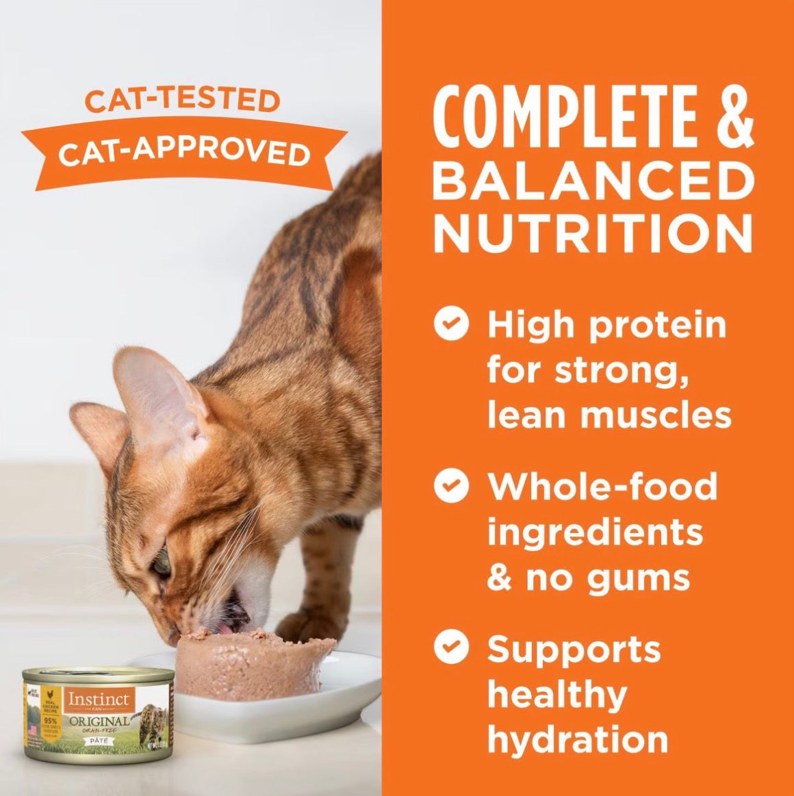 Instinct Original Pate Wet Cat Food, Grain Free Recipe - Real Chicken, 3 oz. Cans (Paquete de 24 unidades)
