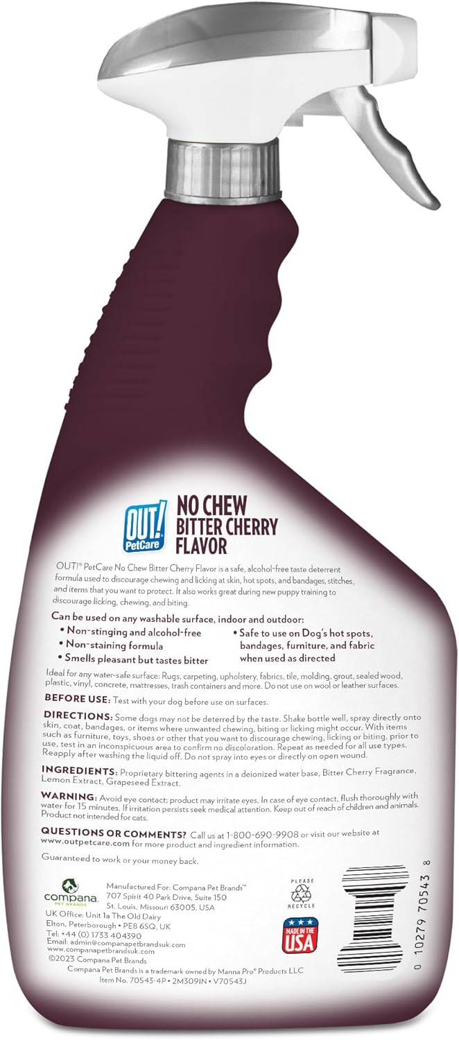 Out! PetCare No Chew Spray Antimordisco