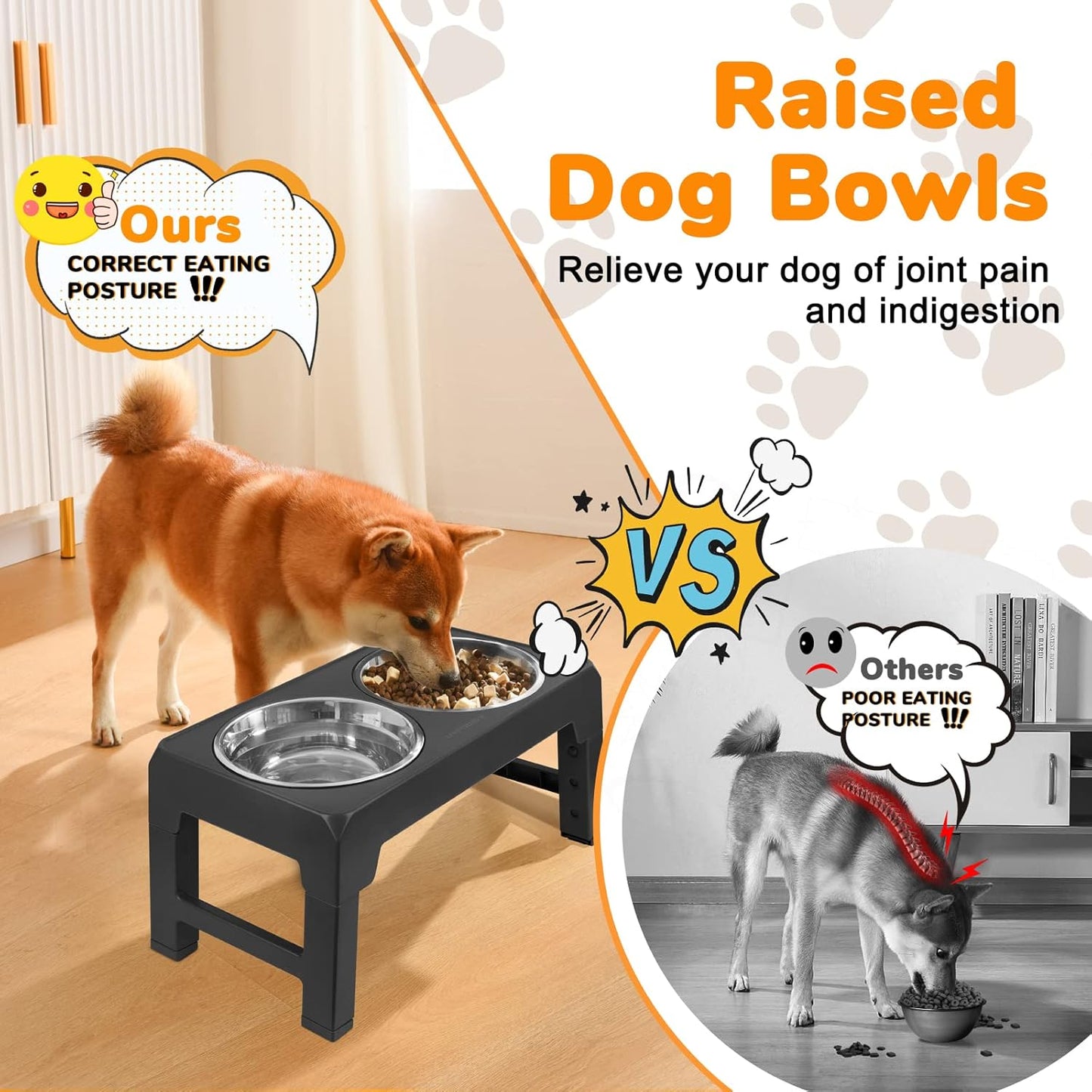 Comedero elevado ajustable para mascota URPOWER