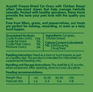 Arya sit- Freeze-Dried Cat Grass with Chicken