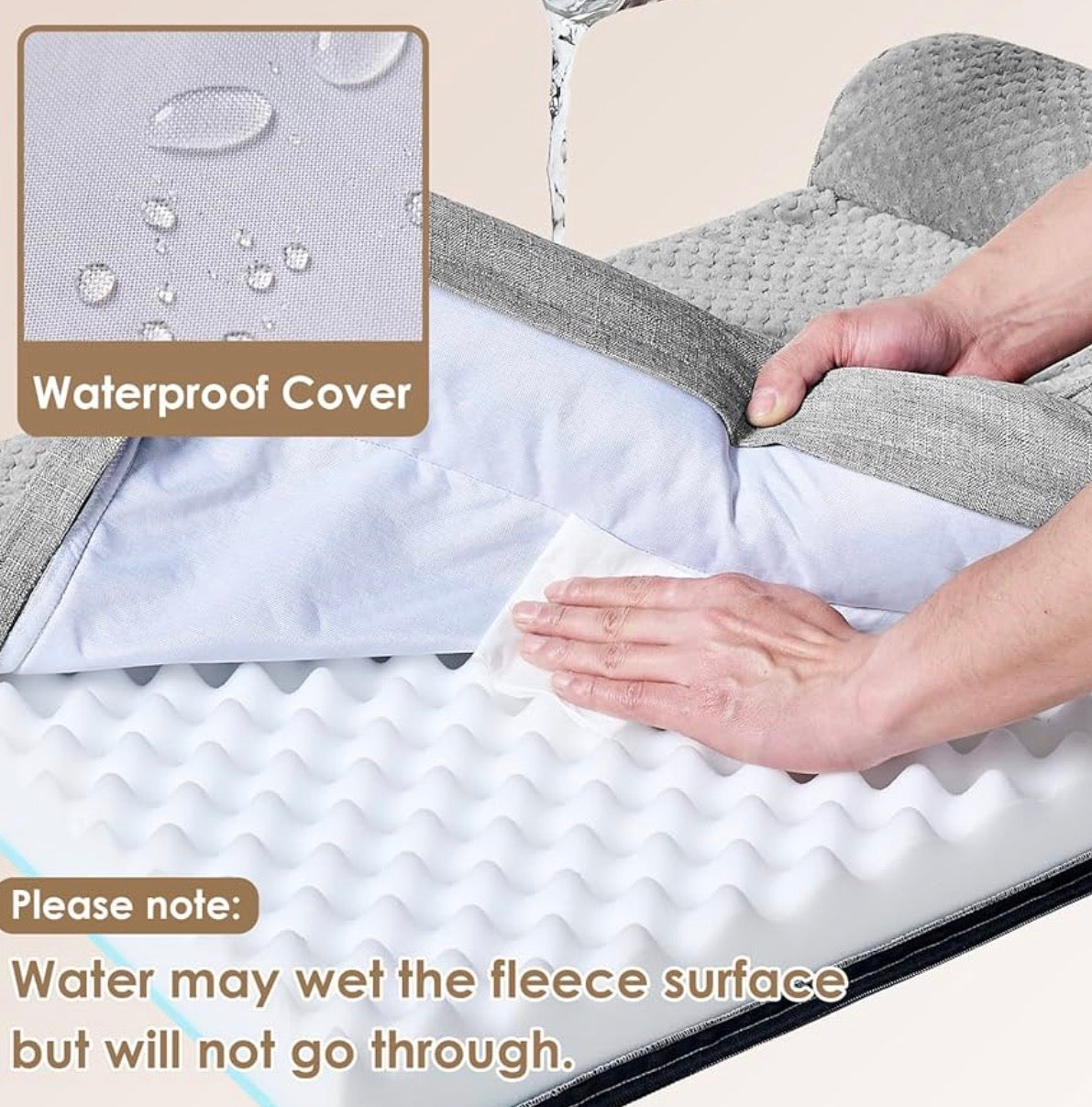 Cama ortopédica para raza grande XL, cobertor lavable