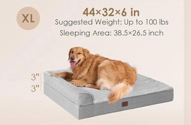 Cama ortopédica para raza grande XL, cobertor lavable