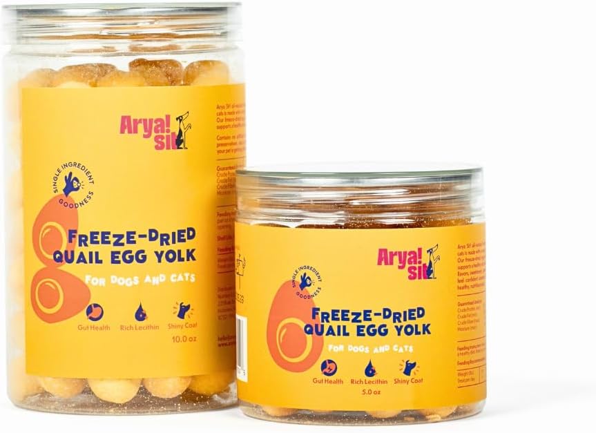 Arya Sit- Golosinas para perros liofilizadas (yema de codorniz)