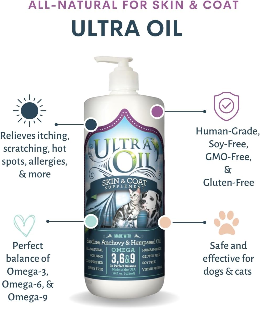 Ultra oil- aceite para la piel y el pelaje para perros y gatos