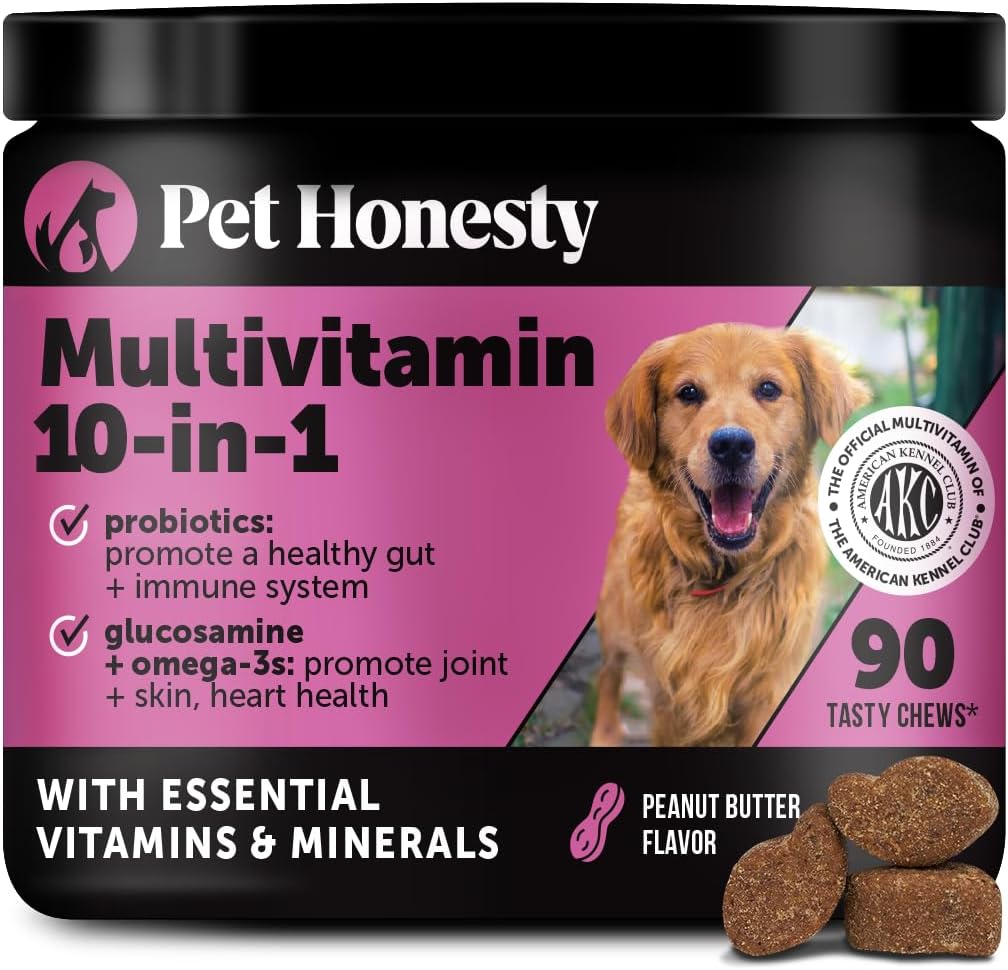Pet Honesty - Suplemento multivitamínico para perros, 90 unidades