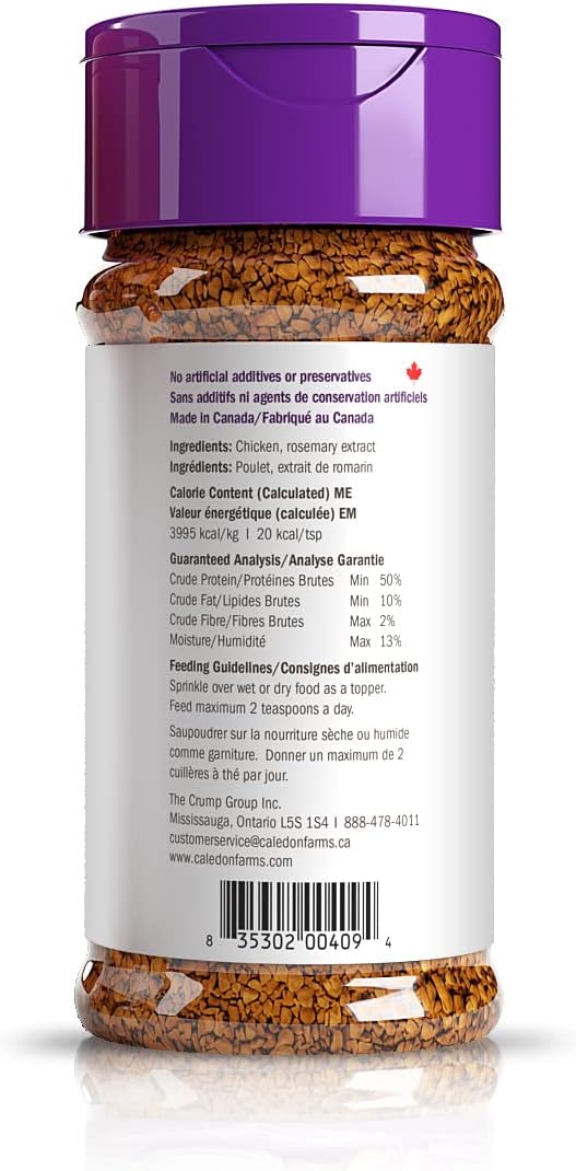 Caledon Farms Pollo Sprinkles - Decoración de comida para perros, 4.23 oz