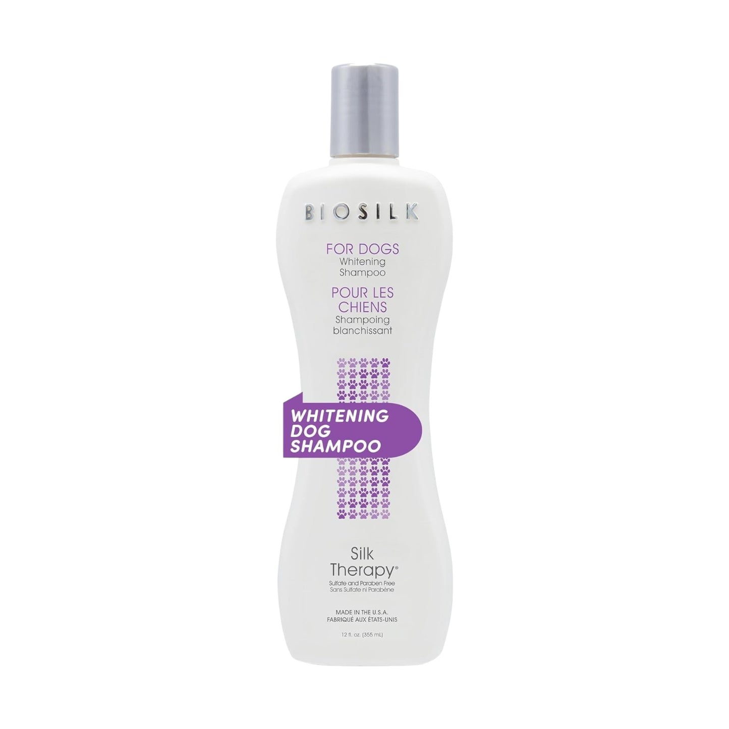 BioSilk Silk Therapy - Shampoo blanqueador para perros