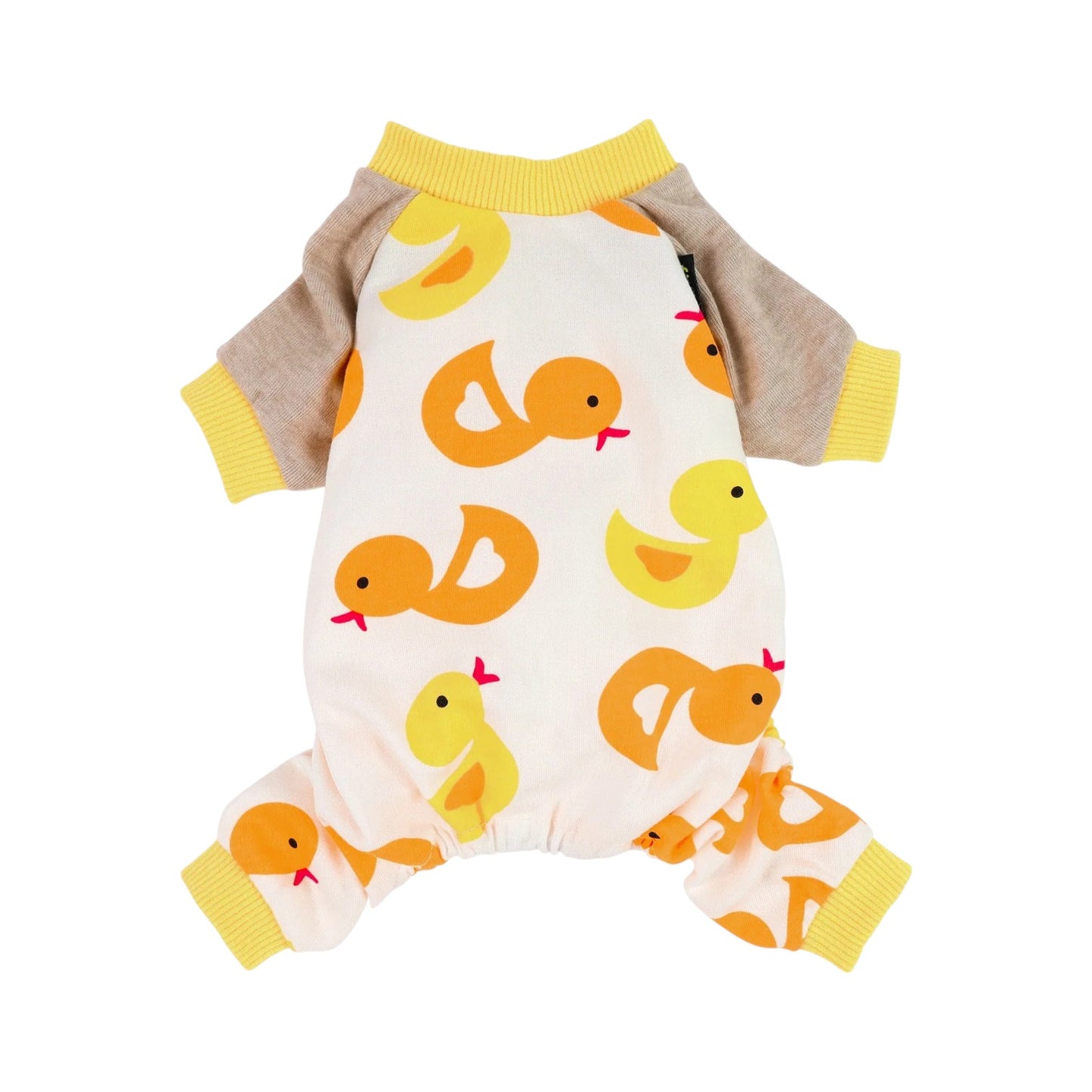 Funny Duck Print Dog Pajamas