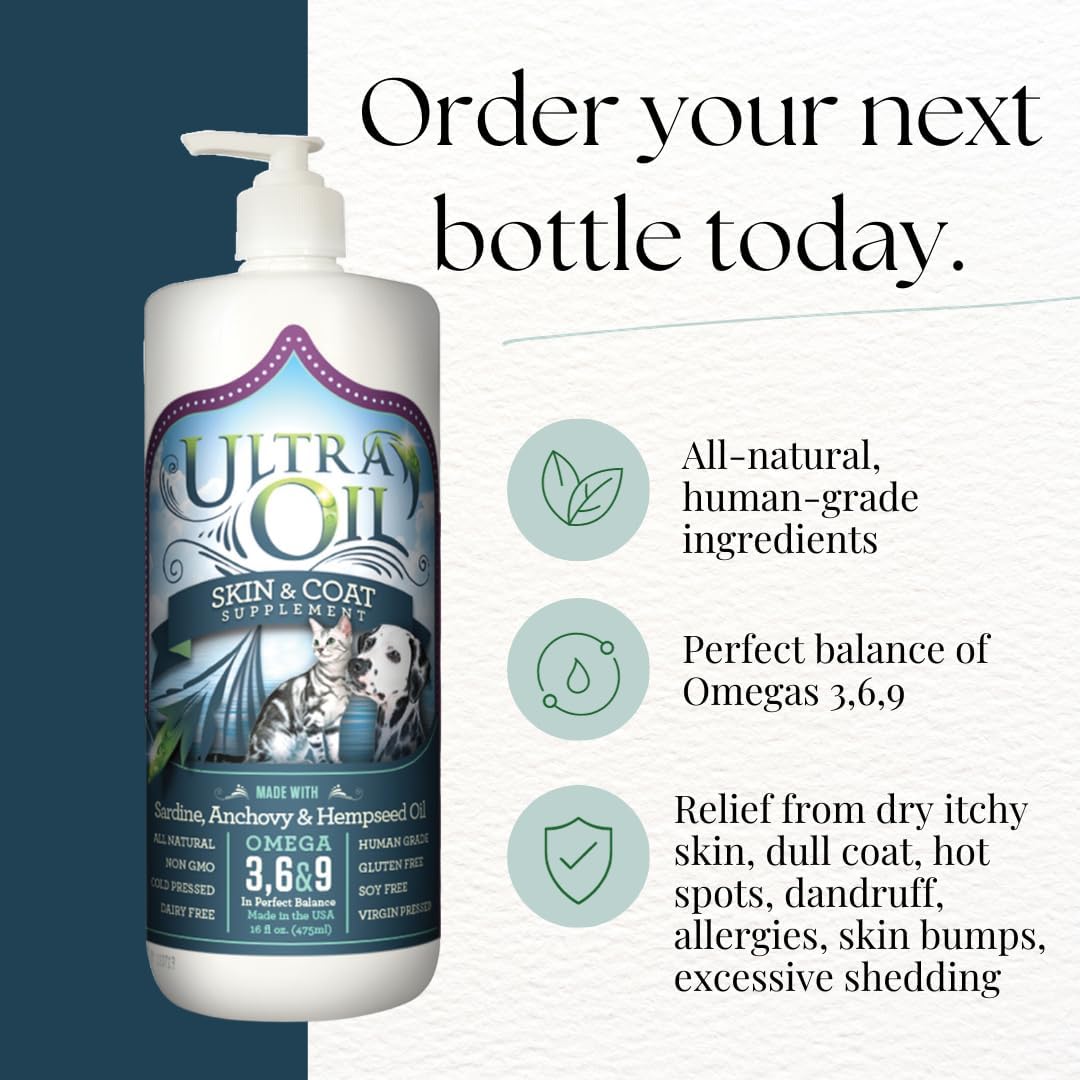 Ultra oil- aceite para la piel y el pelaje para perros y gatos