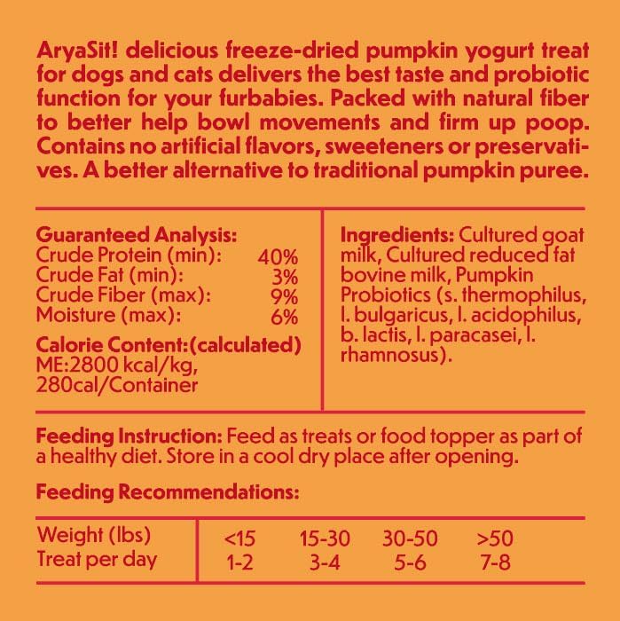 Arya sit - Freeze dried Pumpkin Yogurt