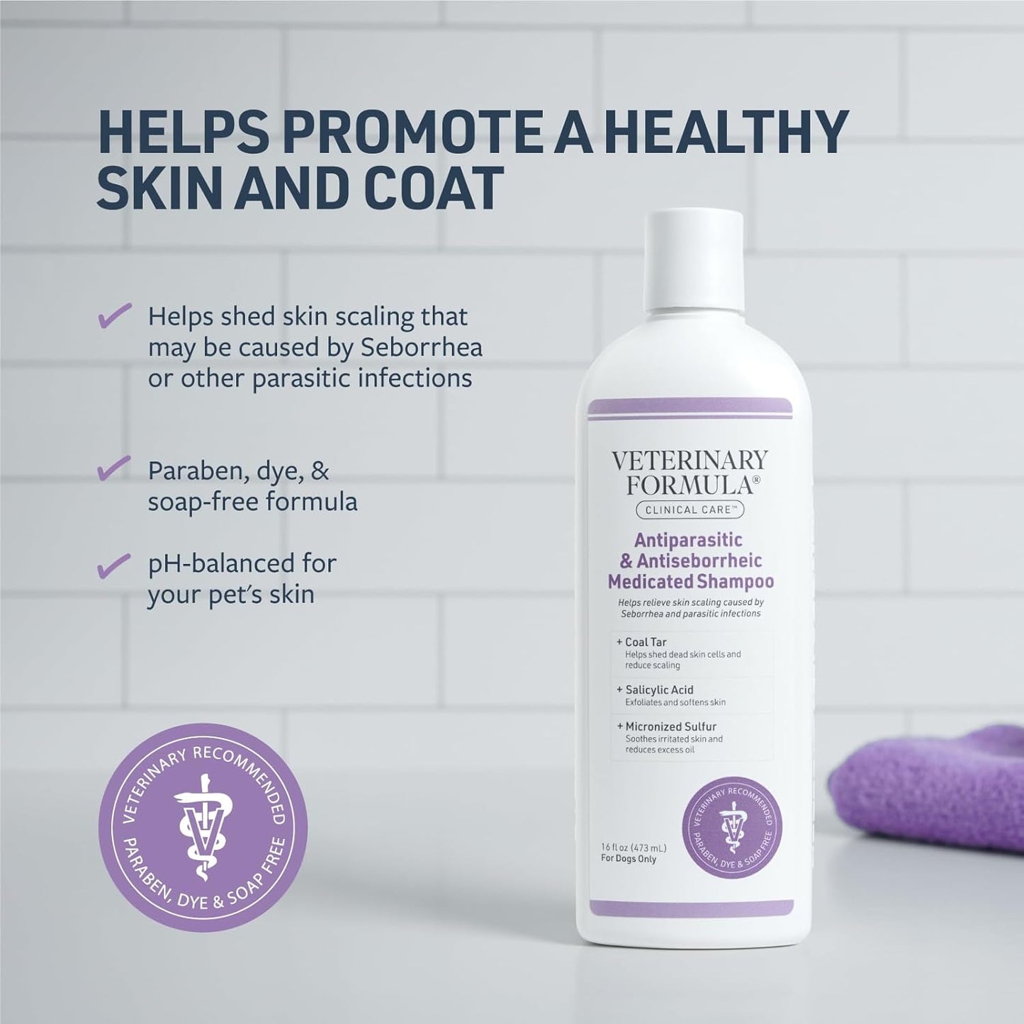 Veterinary Formula- Shampoo antiparasitario y antiseborreico para perros