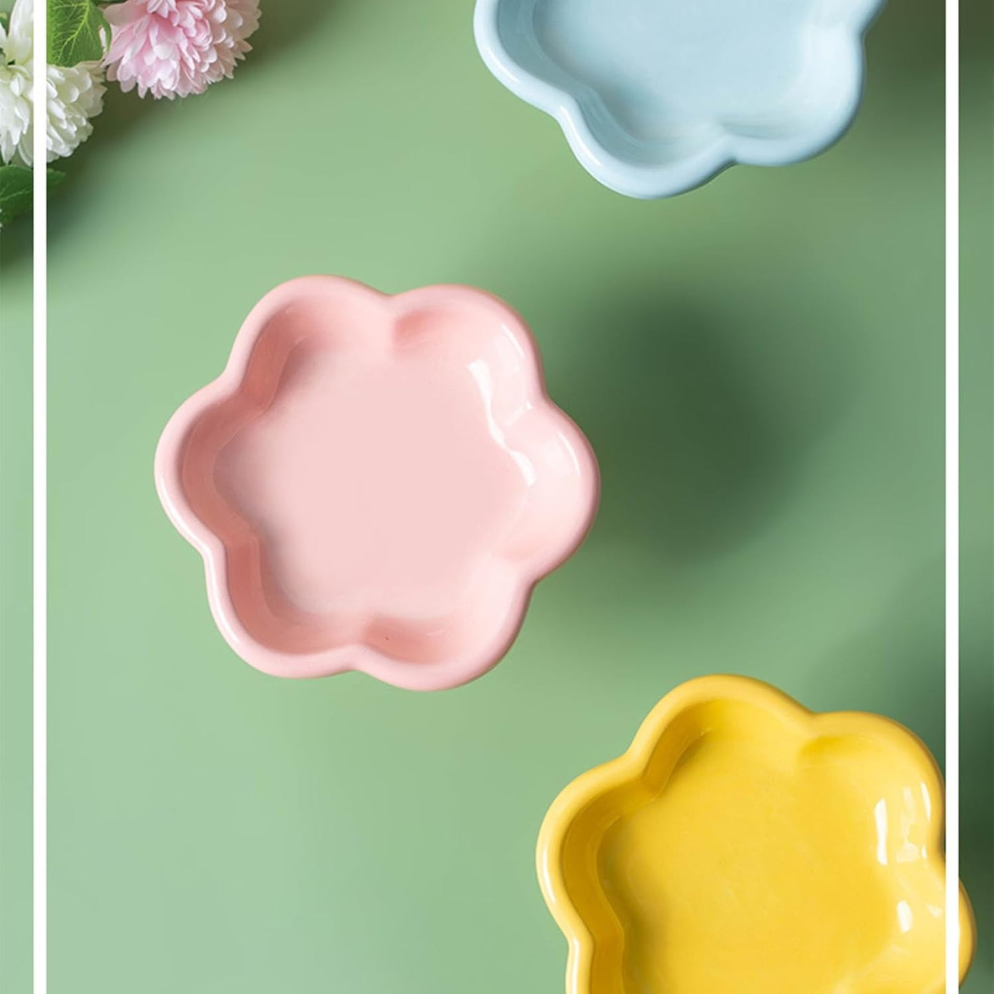 plato flor cerámica para mascota