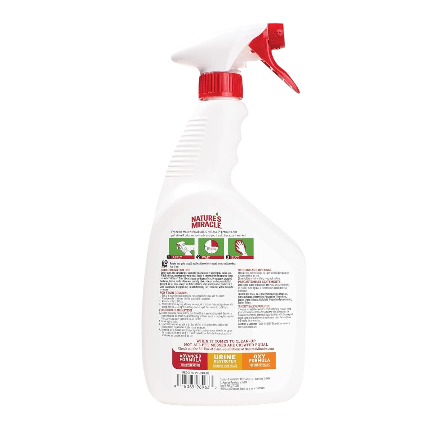 Spray Removedor de olor y manchas, de Nature's Miracle