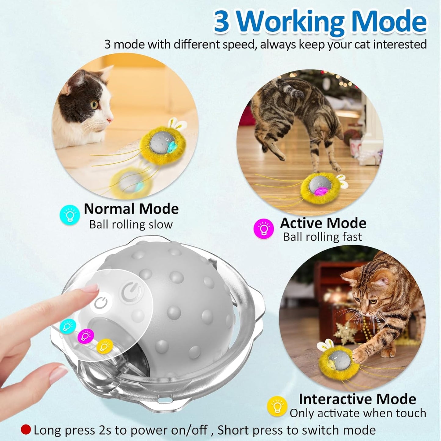 Juguete interactivo para gatos con movimiento