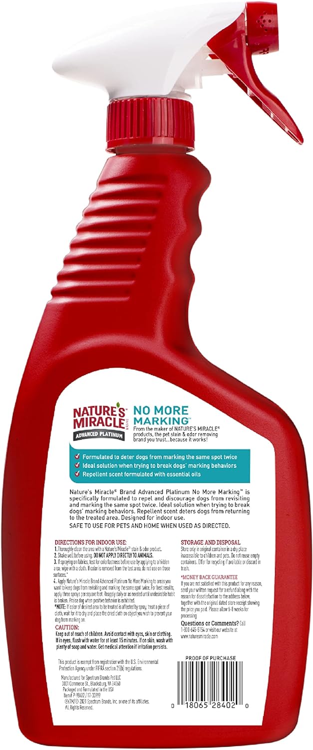 No more marking Nature's Miracle Advanced Platinum para perros