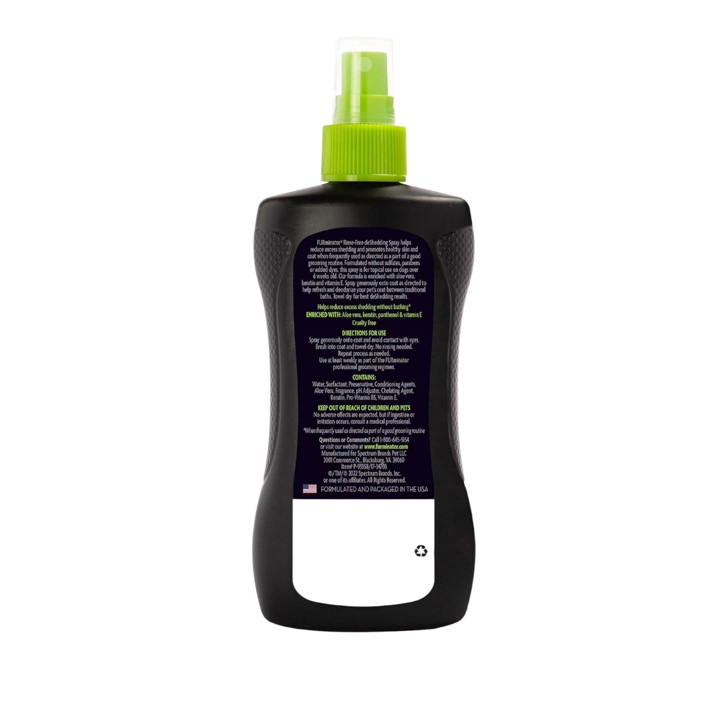FURminator Spray antidesprendimiento sin agua sin enjuague para perros