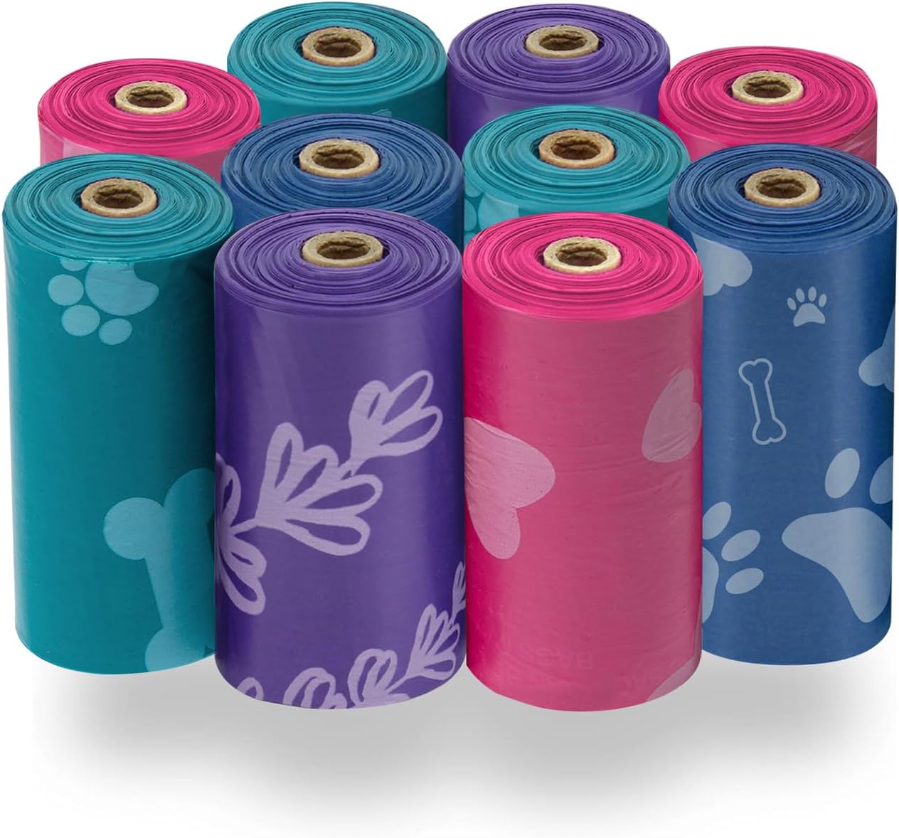 Best Pet Supplies - Bolsas para excremento plástico grueso, surtido, (paquete de 10 unidades)