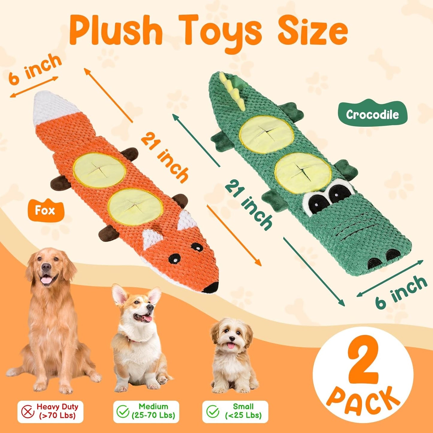 Paquete de 2 juguetes para perros para masticadores