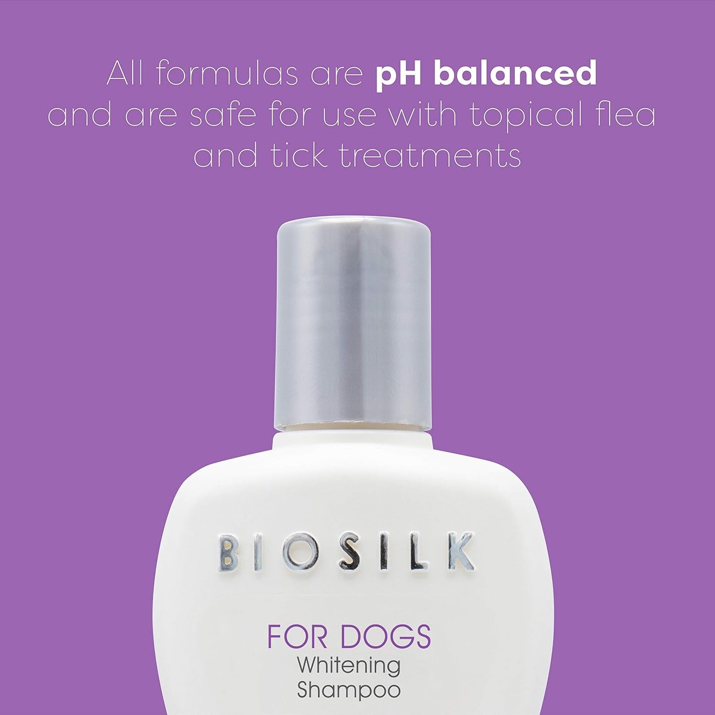 BioSilk Silk Therapy - Shampoo blanqueador para perros