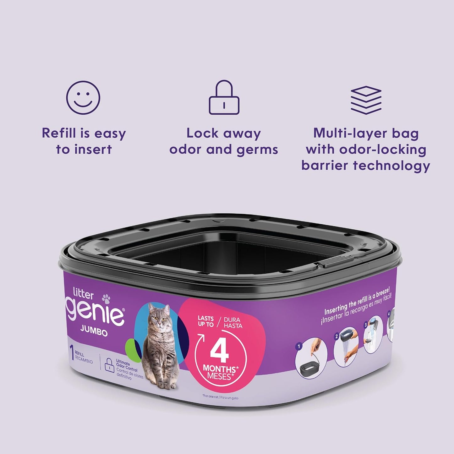 Litter Genie Bolsas de repuesto | Paquete de 1 Jumbo