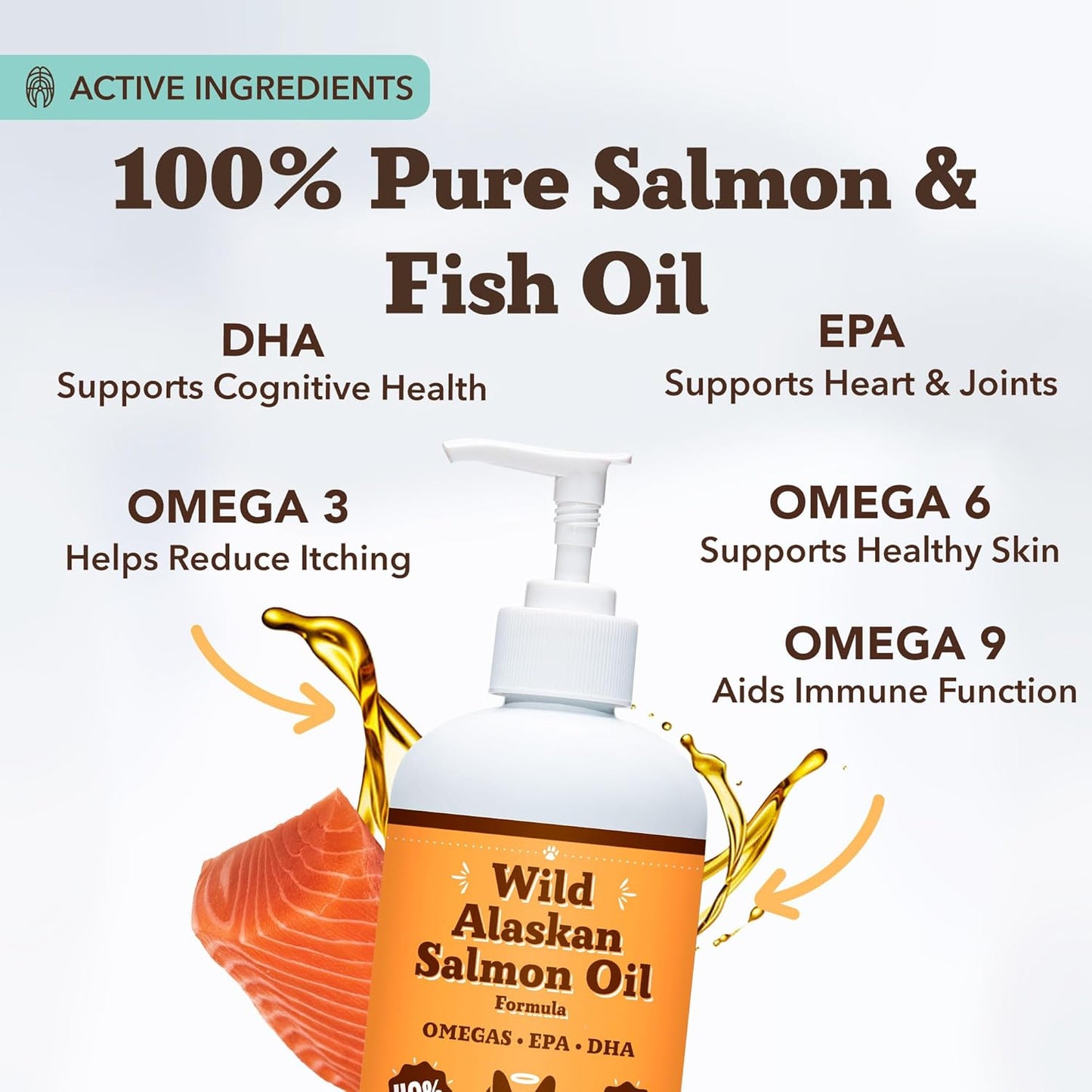 Natural Dog Company Fórmula de aceite de salmón salvaje de Alaska con Omega 3