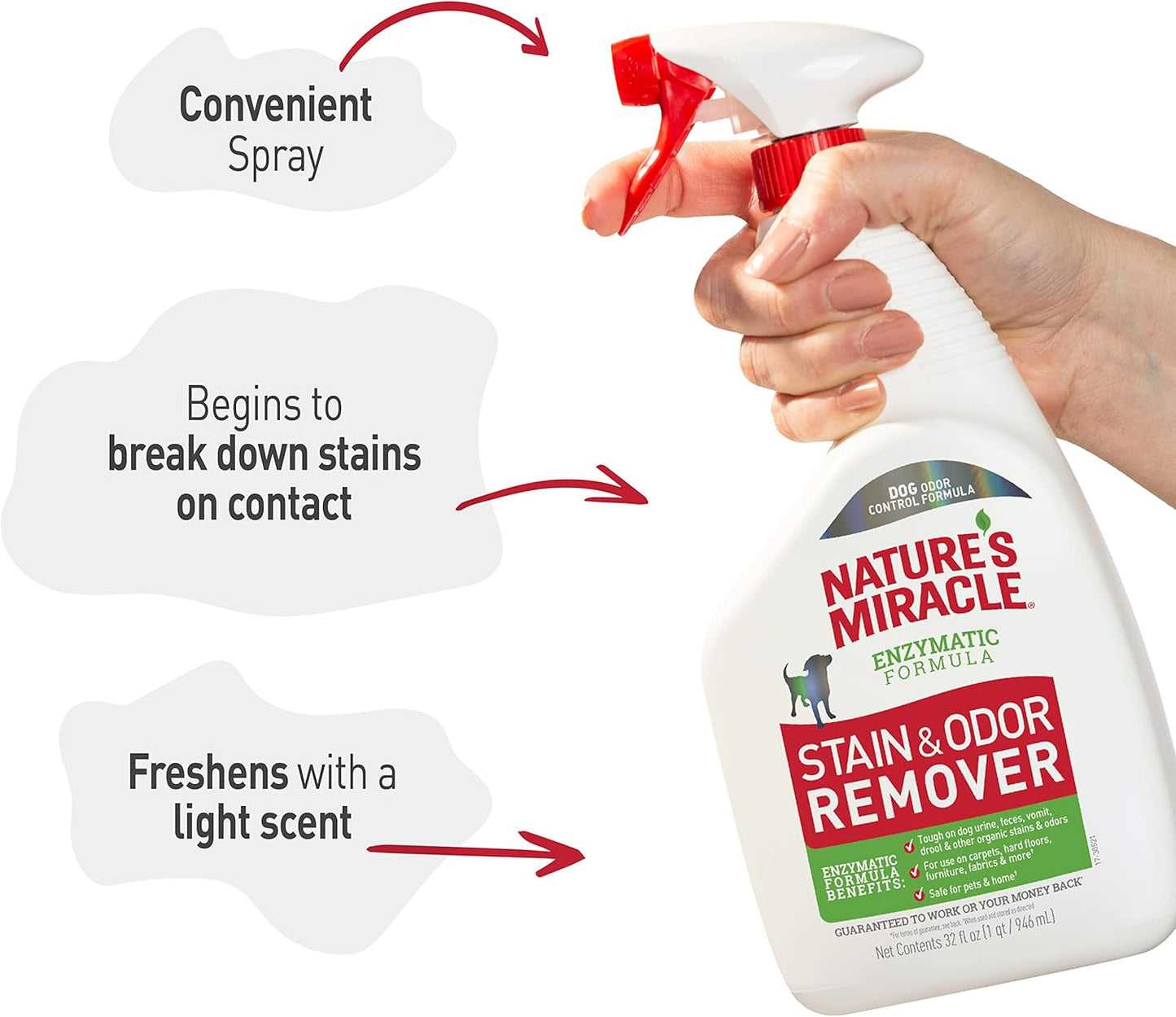 Spray Removedor de olor y manchas, de Nature's Miracle