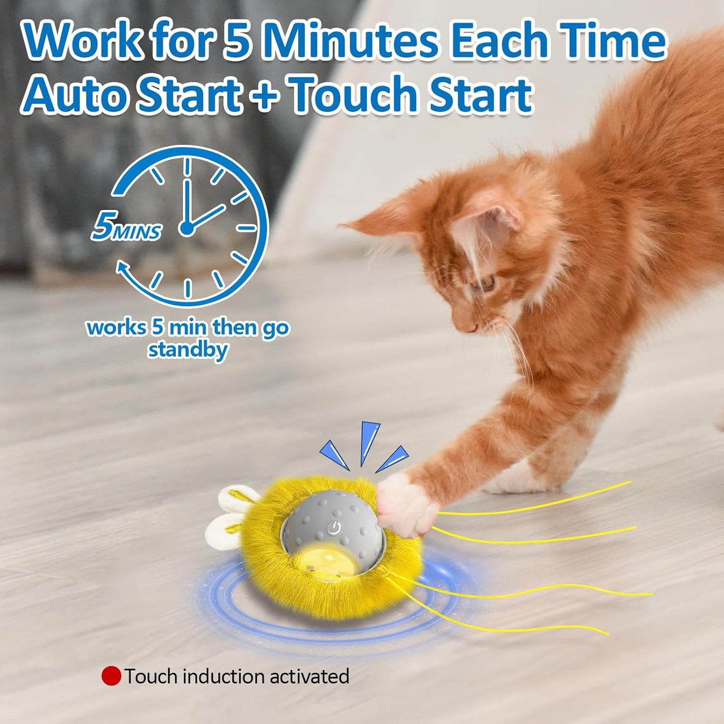 Juguete interactivo para gatos con movimiento
