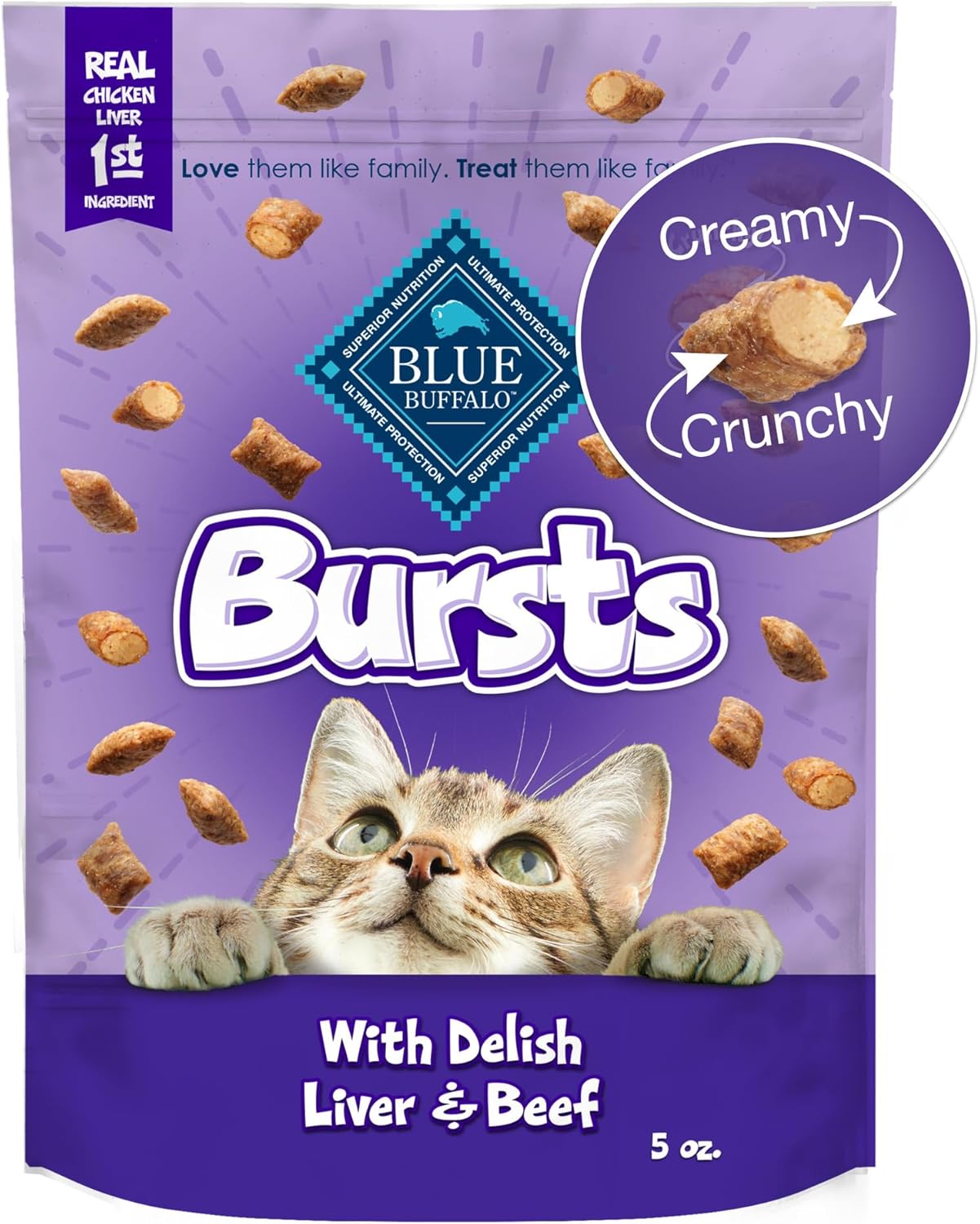 Blue Buffalo - Premios crujientes Bursts para gatos, de pollo