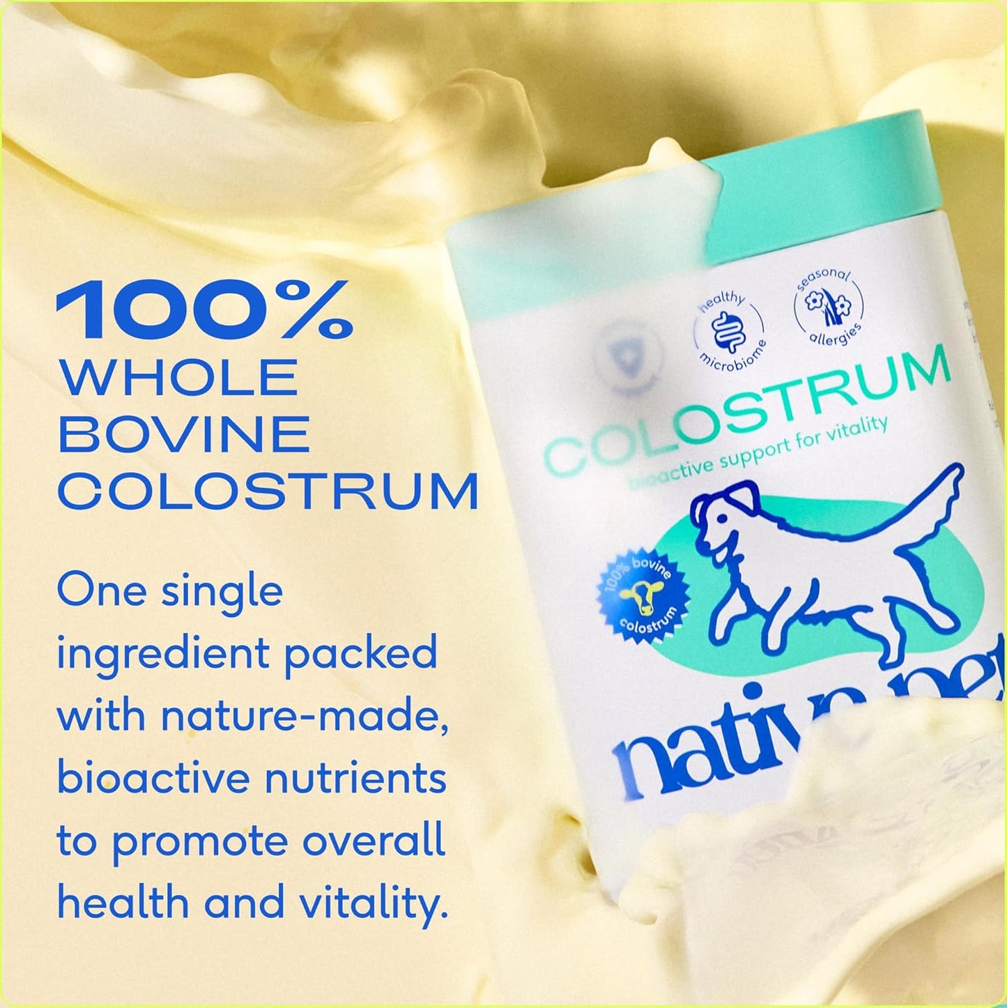 Native Pet Calostro para perros - Polvo de calostro bovino