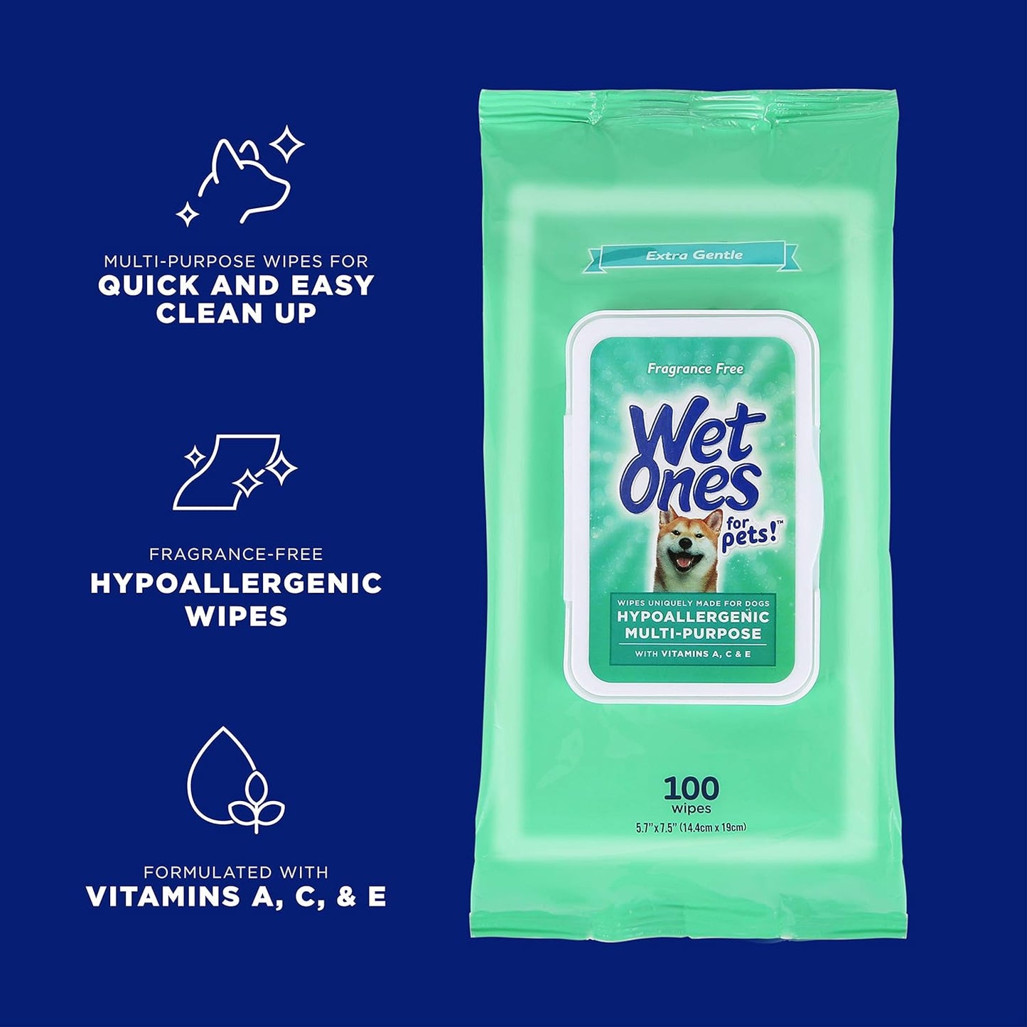 Wet Ones for Pets - Toallitas húmedas hipoalergénicas