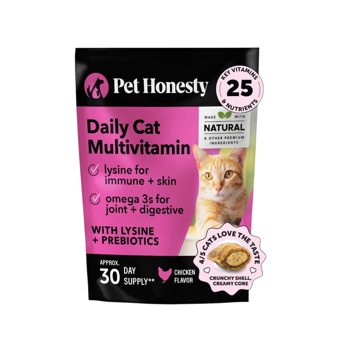 Pet Honesty Cat Multivitamin Crunchy & Creamy Chews
