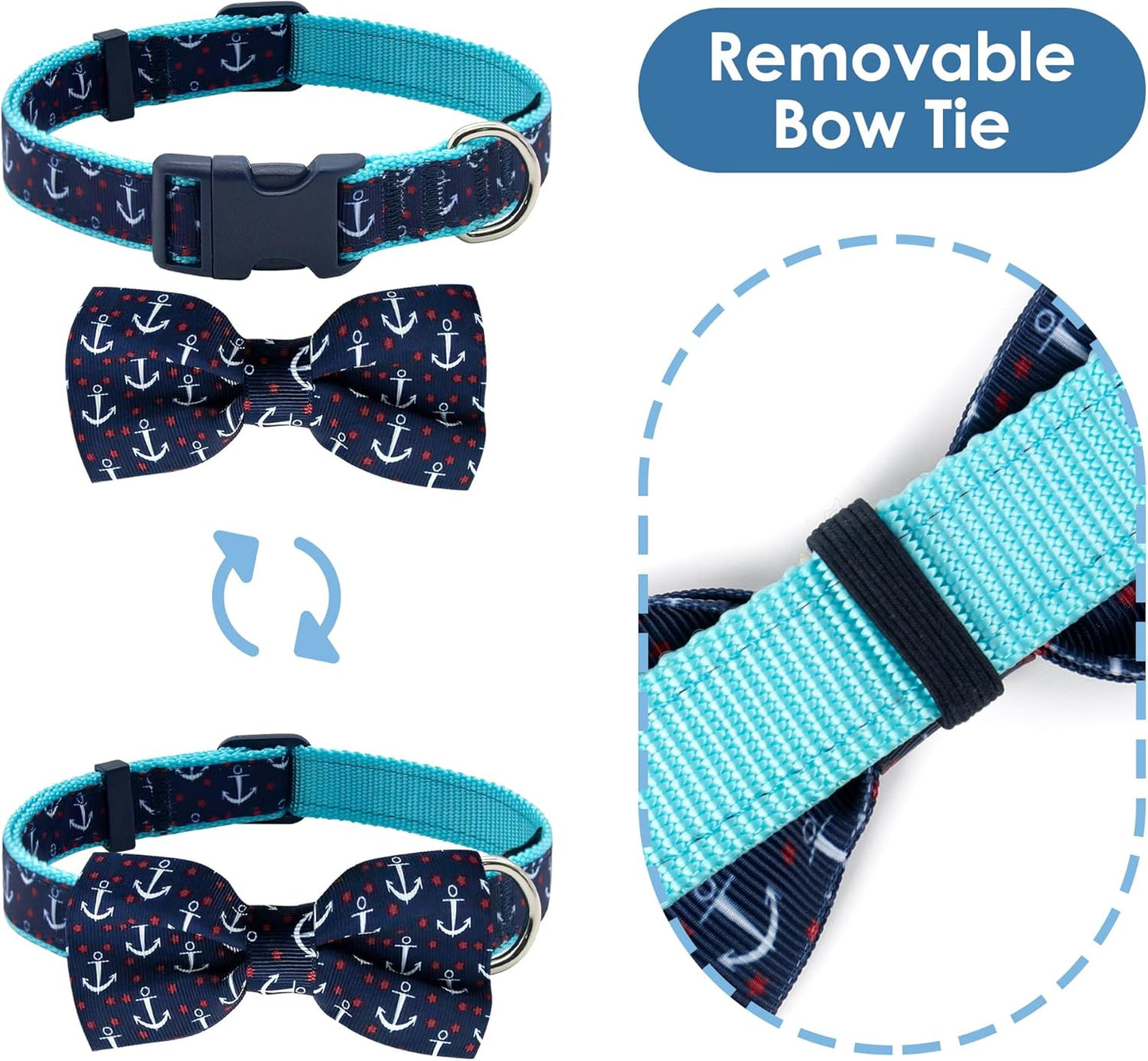 Collar de perro con corbatín