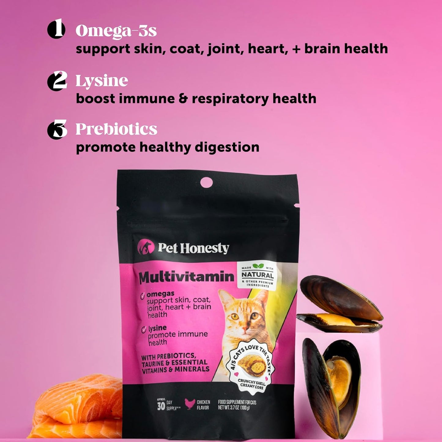 Pet Honesty Cat Multivitamin Crunchy & Creamy Chews