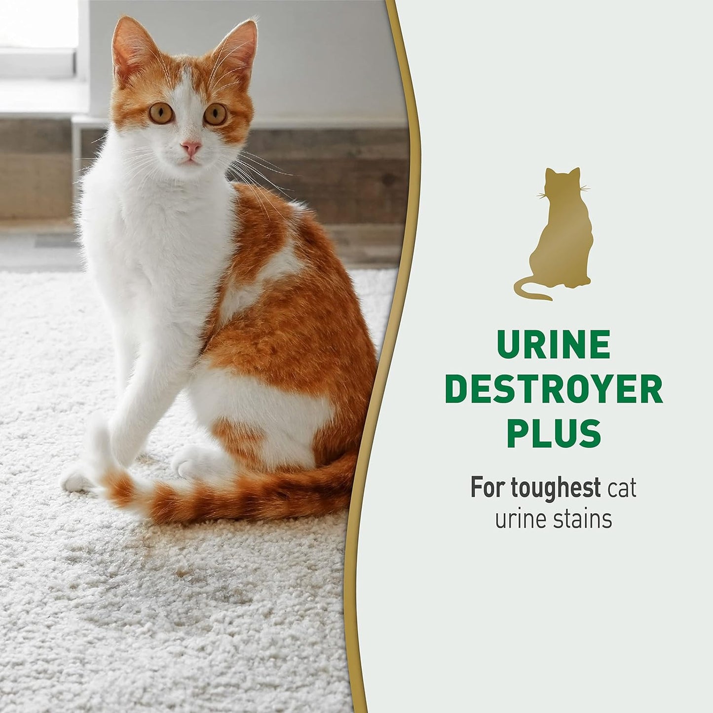 Nature’s Miracle Urine Destroyer Plus Cat, 32 Ounces, Enzymatic Formula