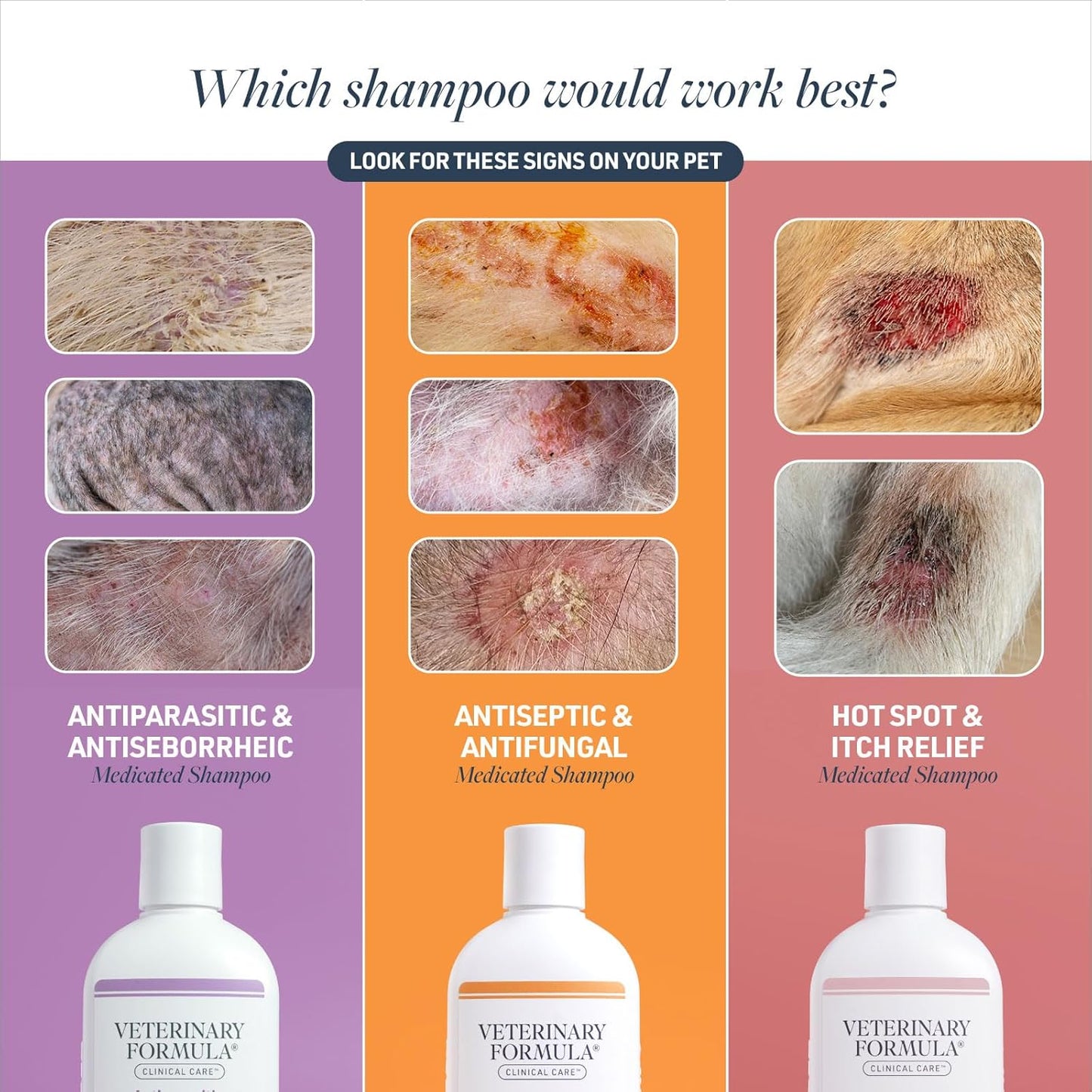 Veterinary Formula- Shampoo antiparasitario y antiseborreico para perros
