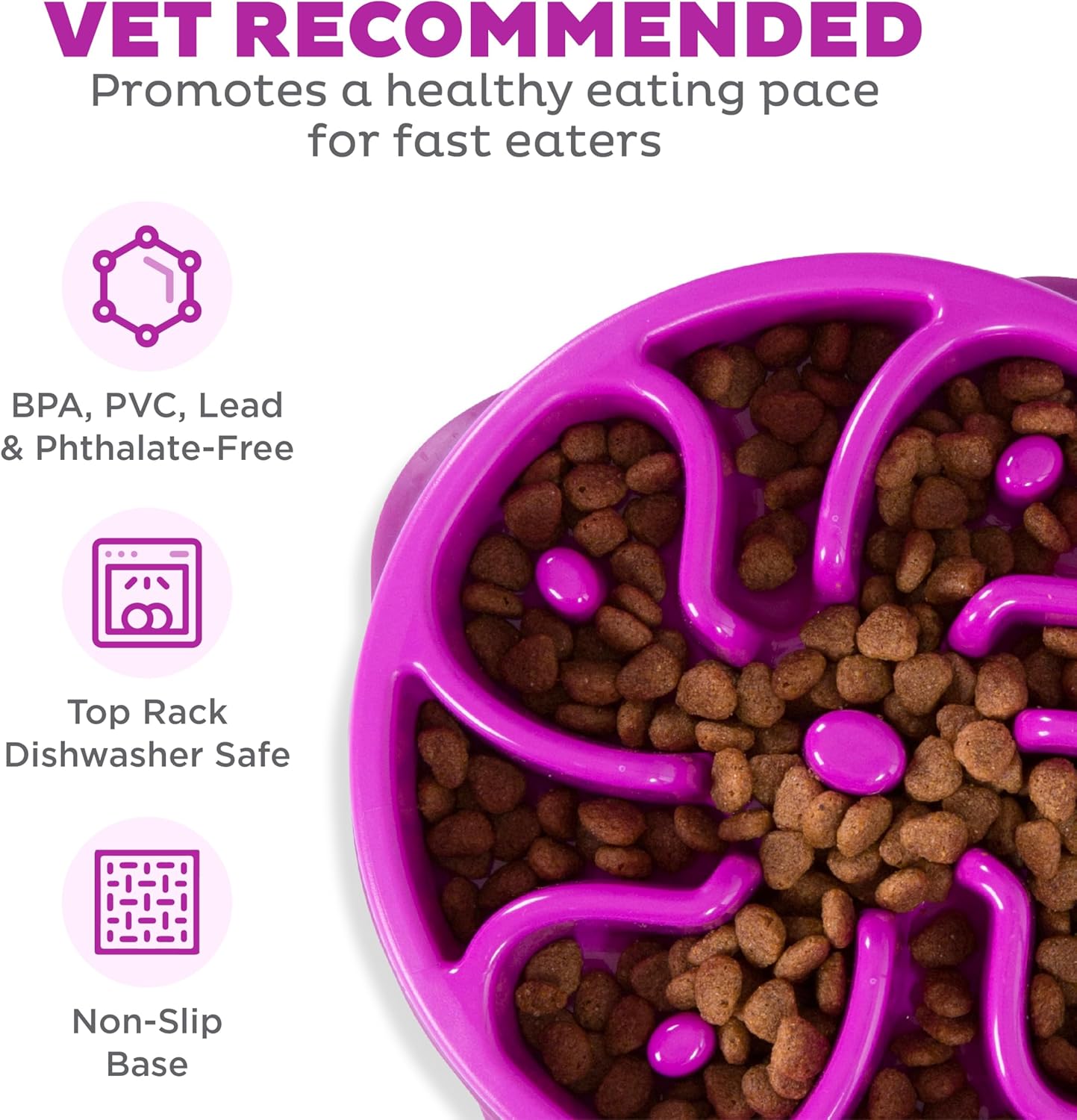 Outward Hound Fun Feeder Slo Bowl Cuenco para perro de alimentación lenta, mediano/pequeño
