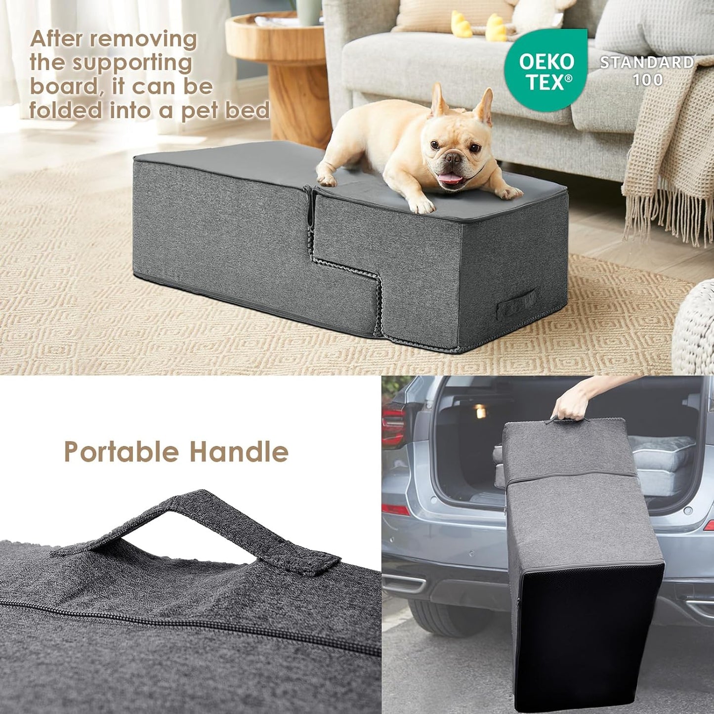 Escaleras para cama de 18 pulgadas de alto