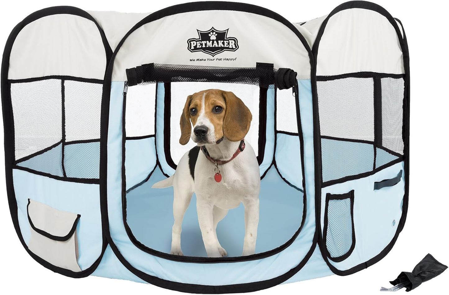 PETMAKER corral para mascota con bolsa color rosa