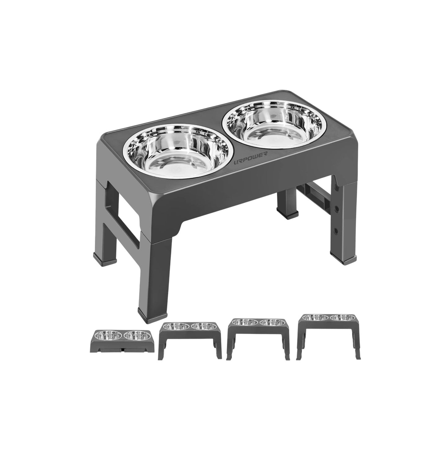 Comedero elevado ajustable para mascota URPOWER