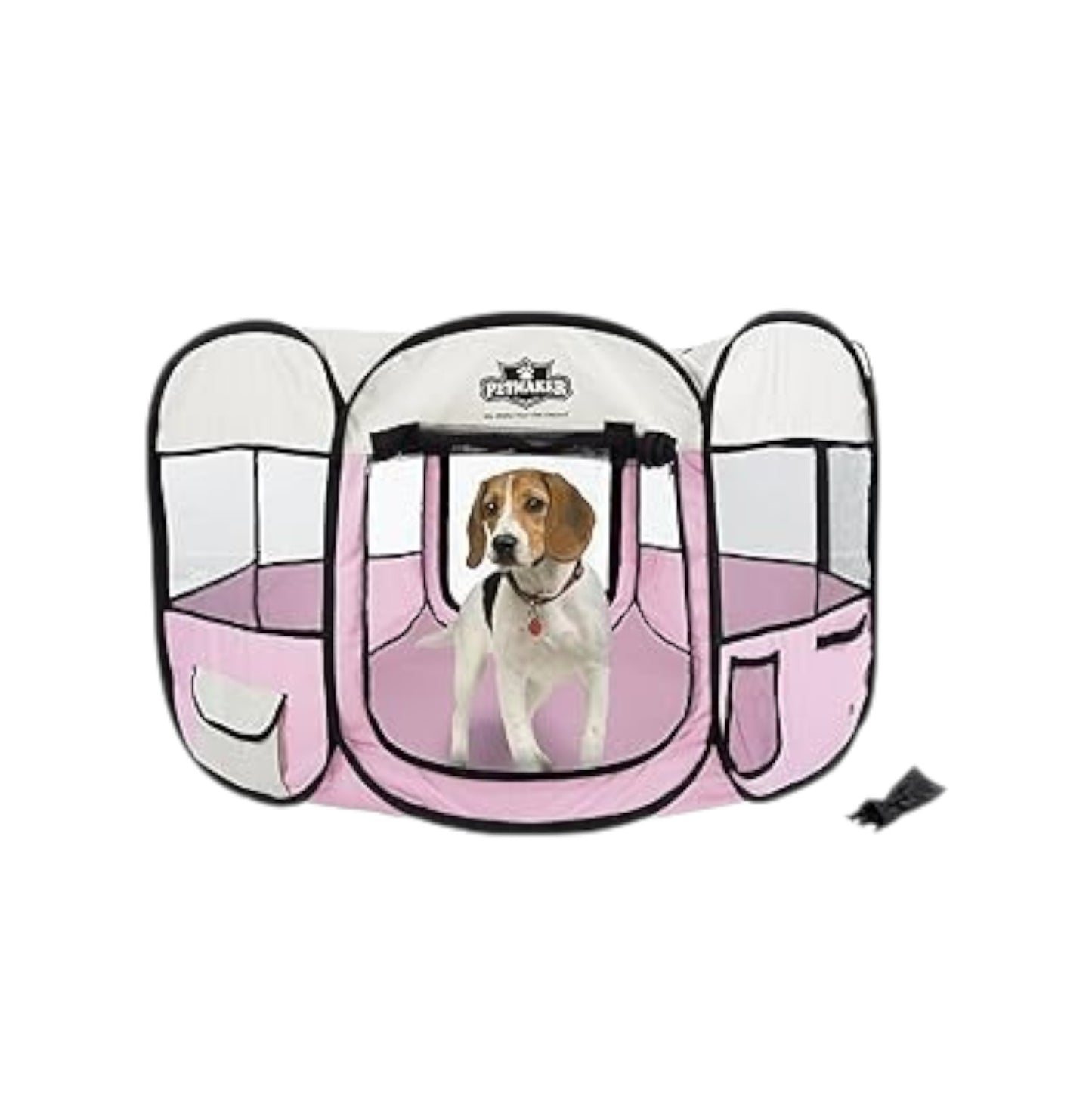 PETMAKER corral para mascota con bolsa color rosa