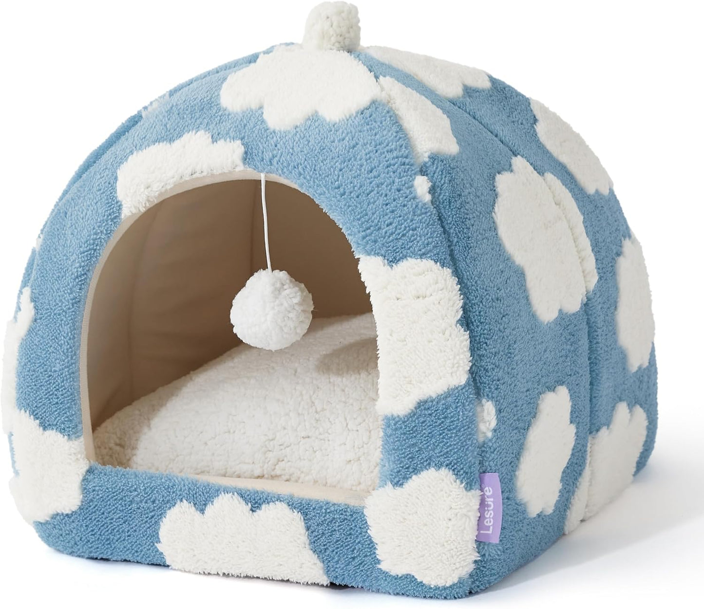 Lesure cama para gato nubes – Cama tipo cueva 2 en 1