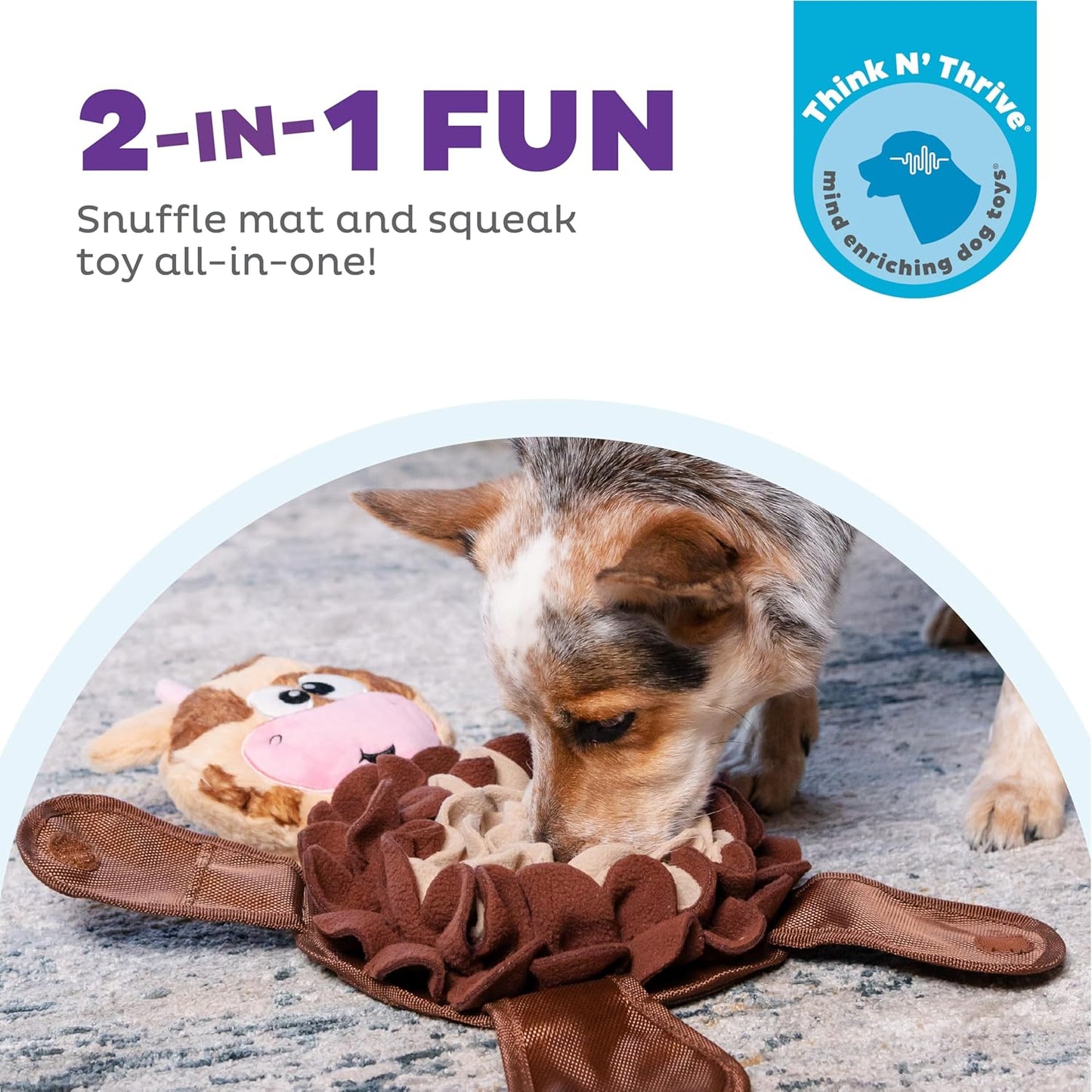 Outward Hound by Nina Ottosson Snuffle Palz - Rompecabezas de felpa para perros con alfombrilla para olfatos, antideslizante
