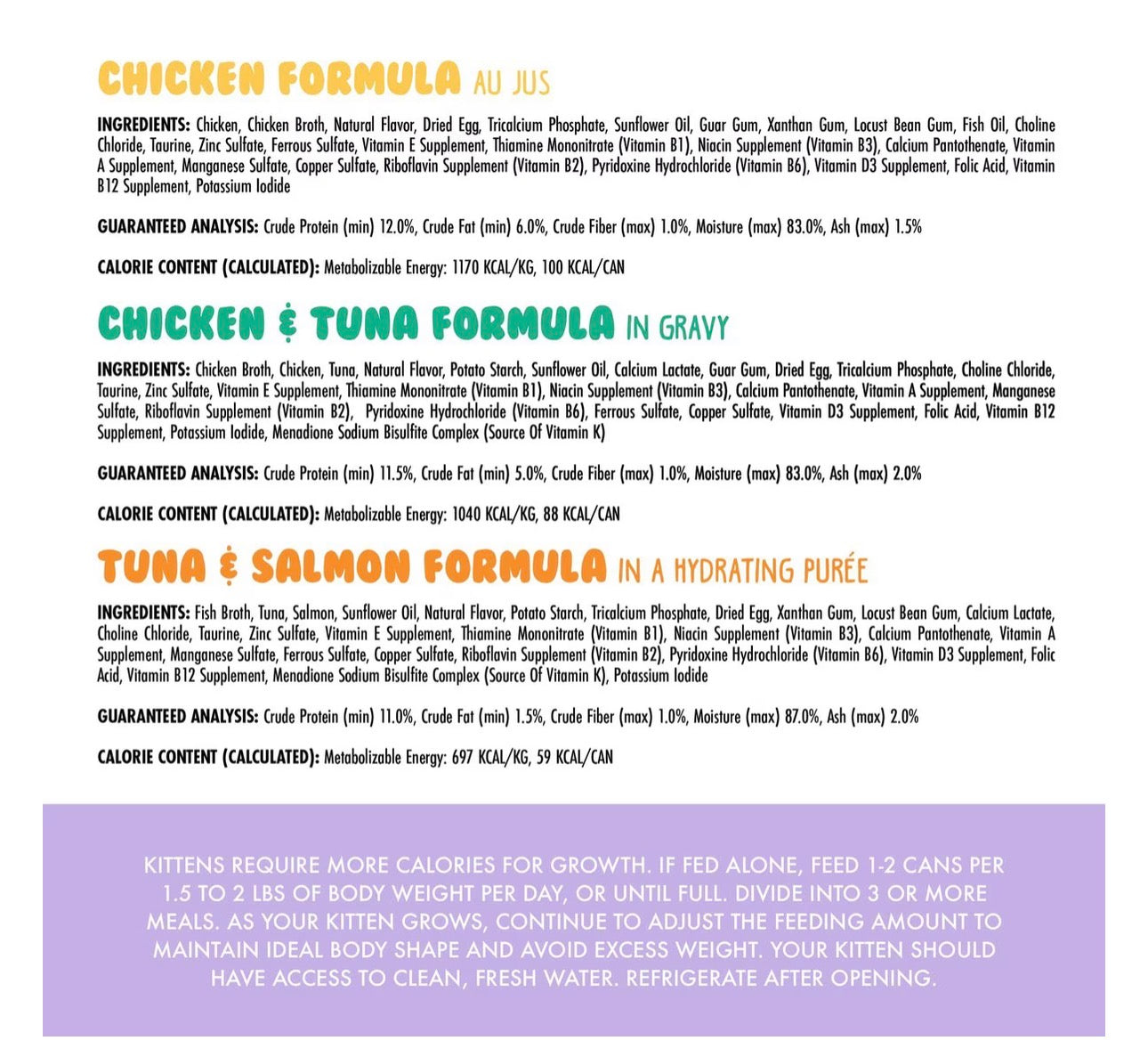 Weruva Kitten Can Jam! Chicken, Tuna & Salmon Flavored Pate 3-oz (paquete de 12 unidades)