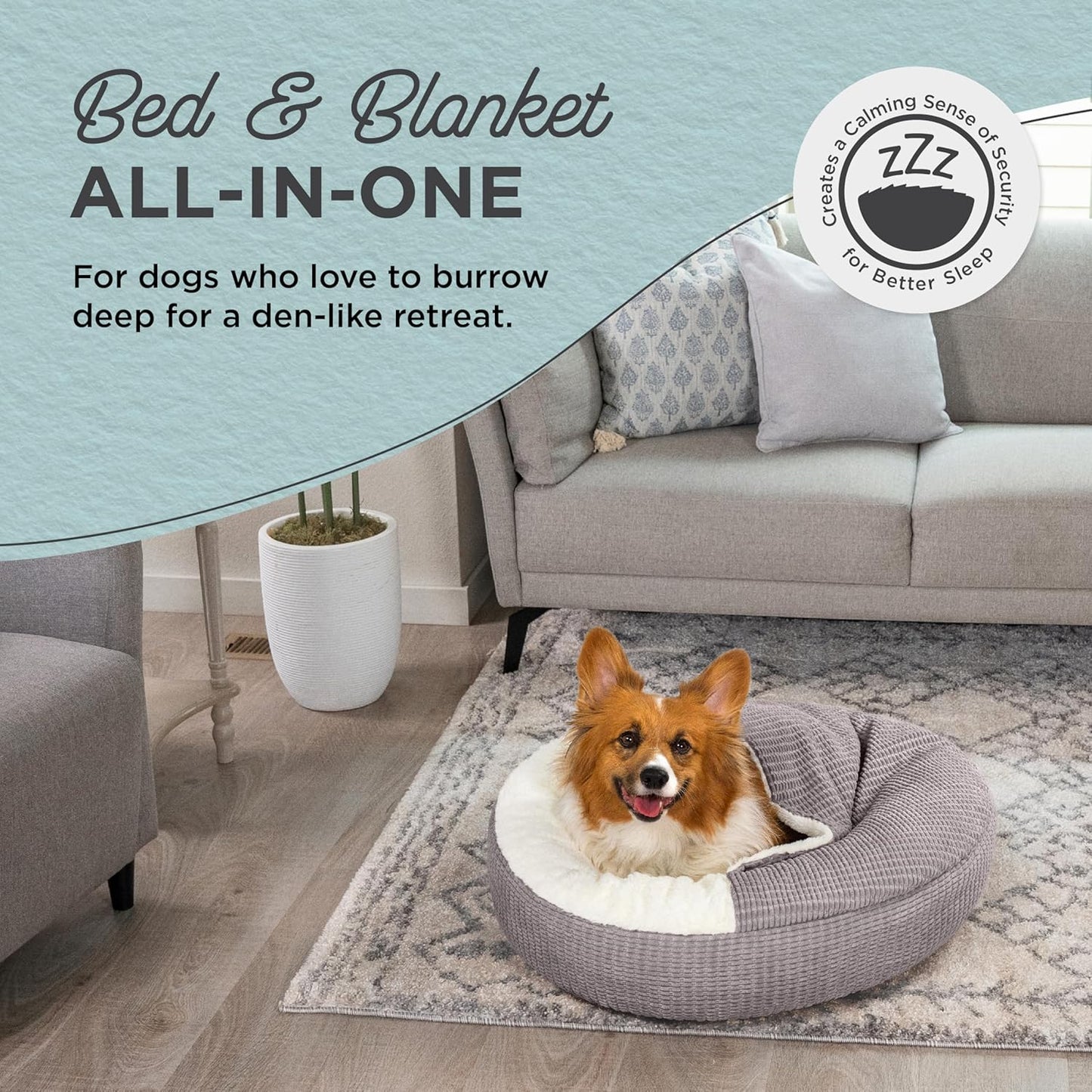 Best Friends by Sheri - Cama acogedora para perros y gatos