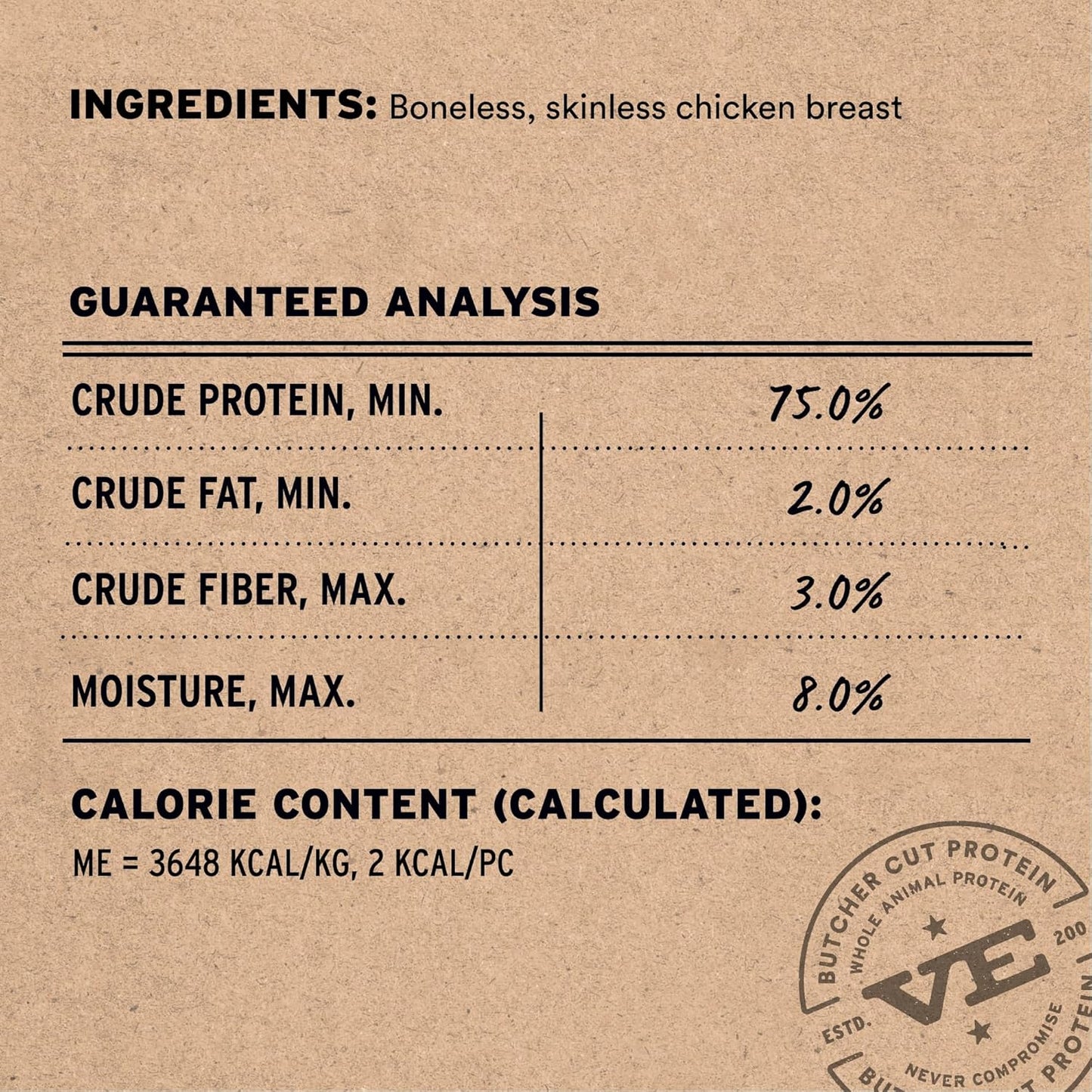 Vital Essentials Golosinas para perros de pechuga de pollo, 2.1 onzas
