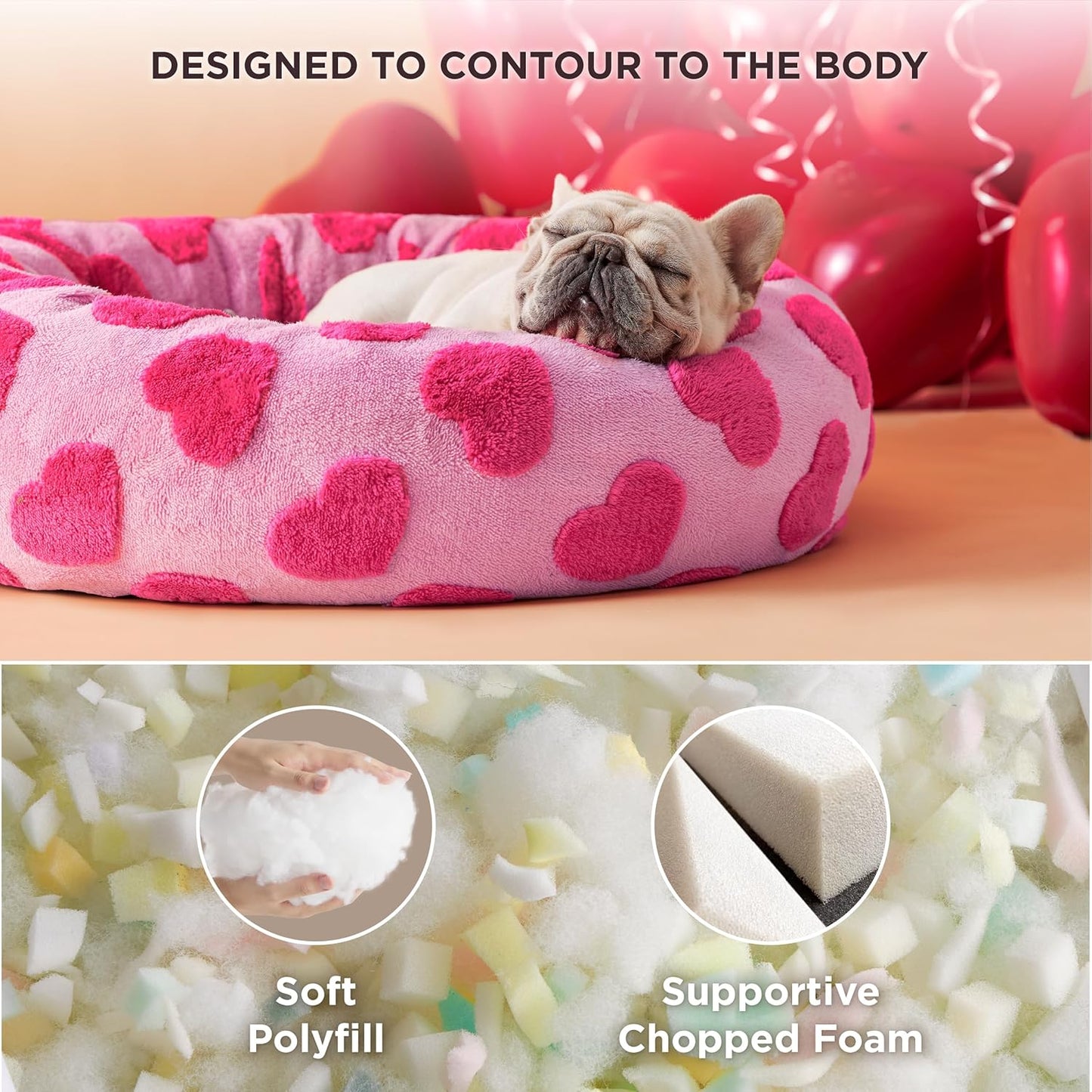 Lesure - Cama para perros medianos en forma de dona