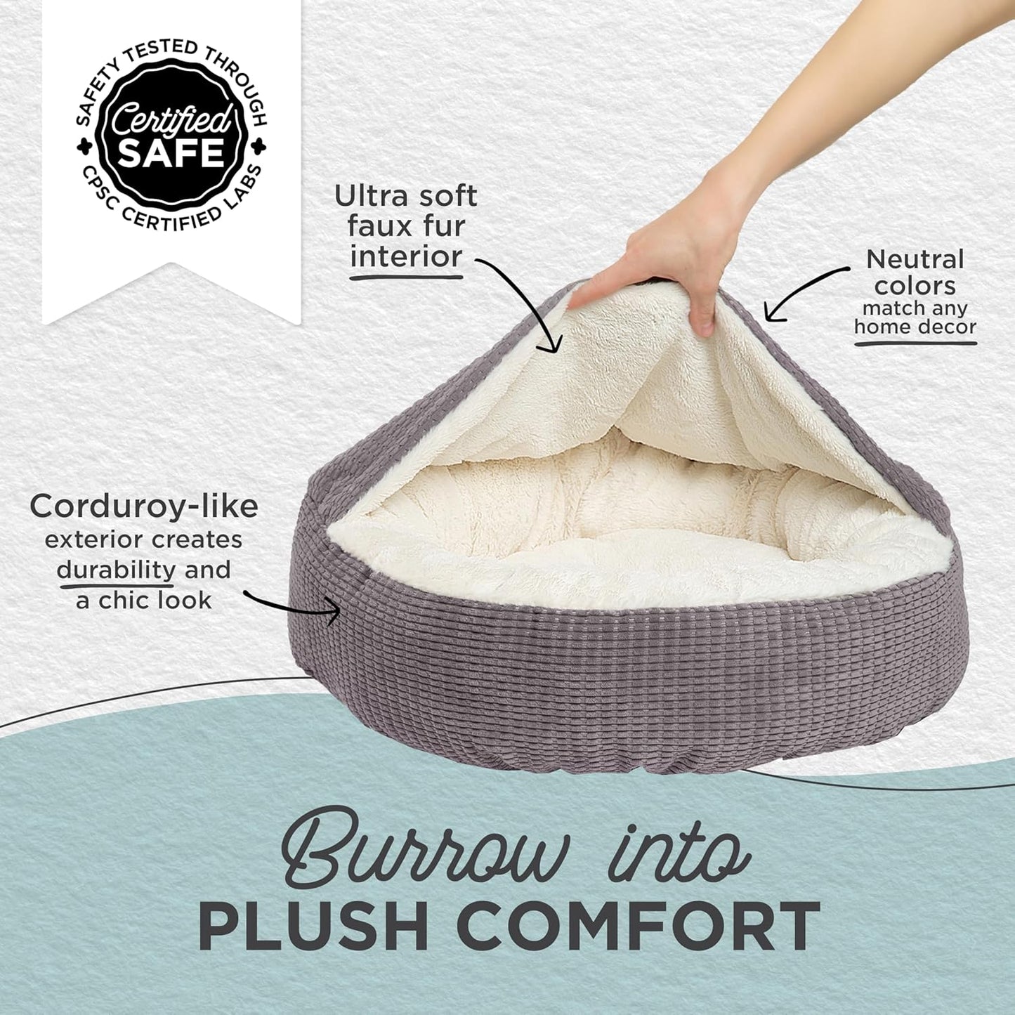 Best Friends by Sheri - Cama acogedora para perros y gatos
