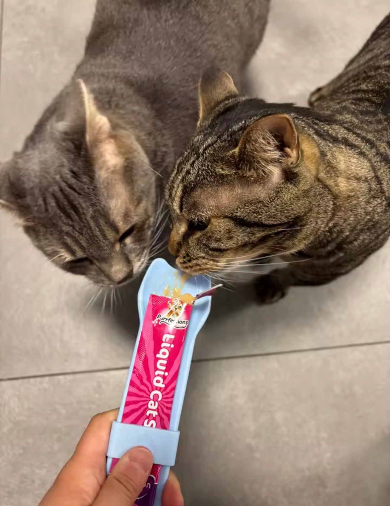 Spoon Licking Feeding Dispenser for Liquid Snack Puree
